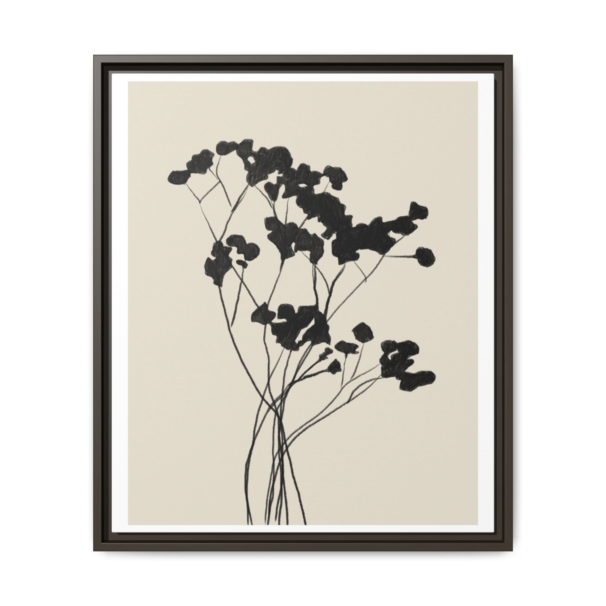 Velvet Bloom Silhouettes - Framed
