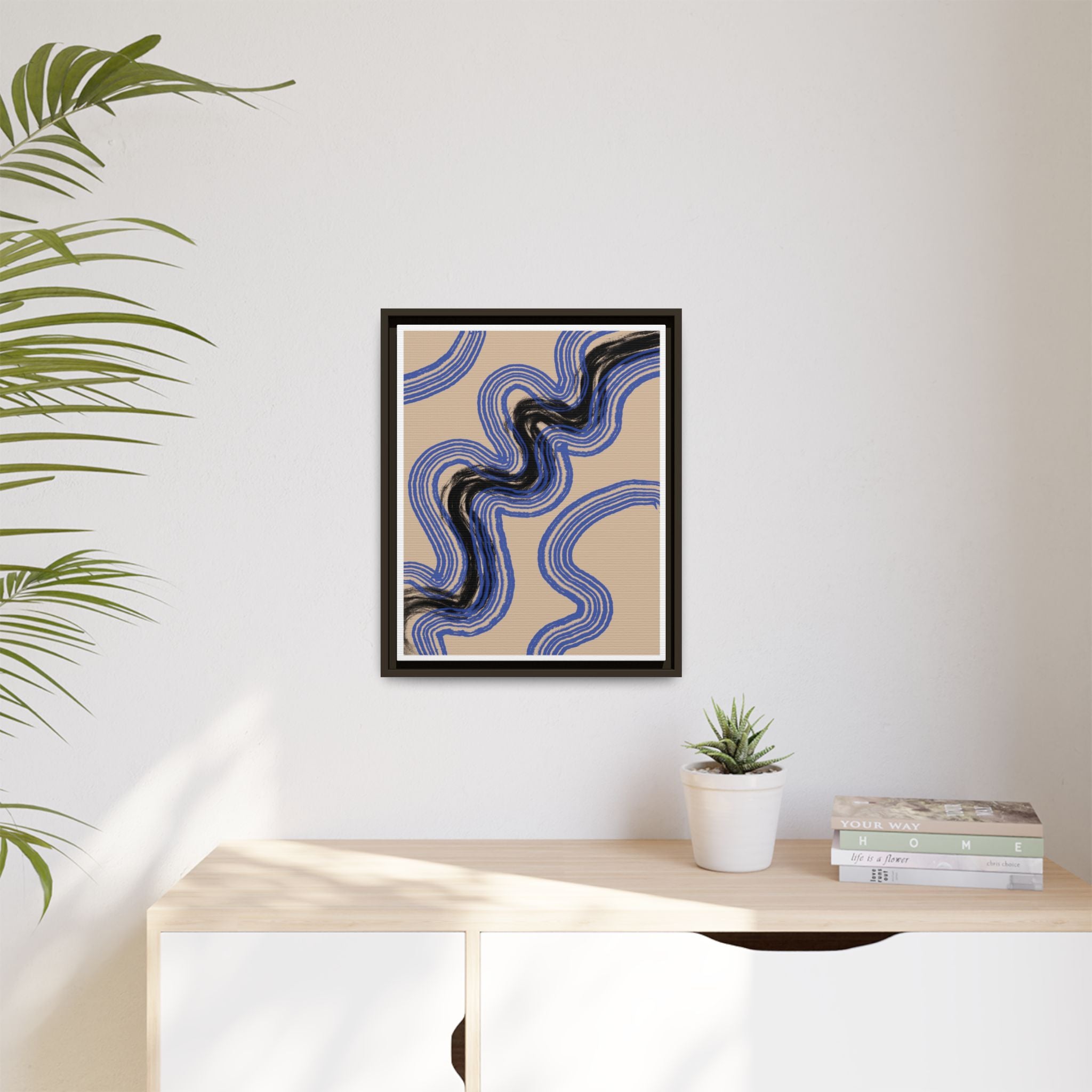 Indigo Rhythm Passage - Framed