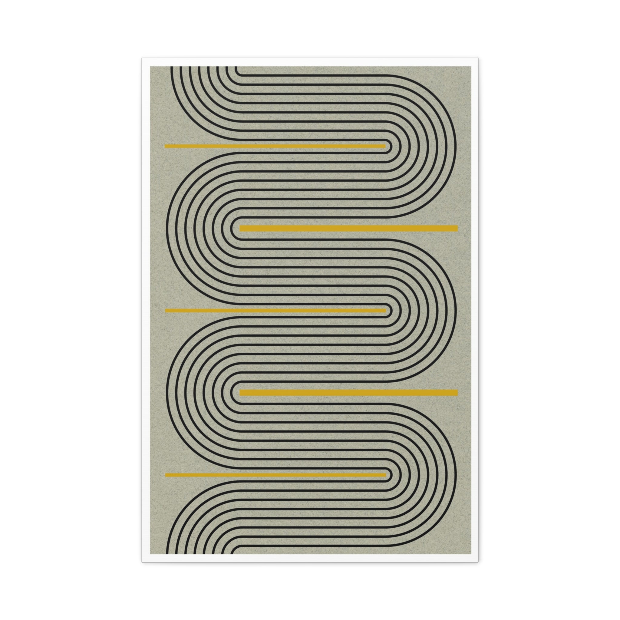 Golden Current Geometry - Canvas
