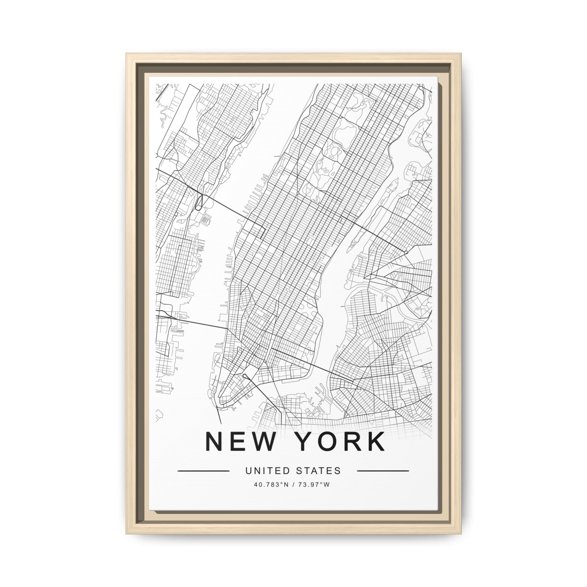 Metropolitan Gridline Reverie - Framed