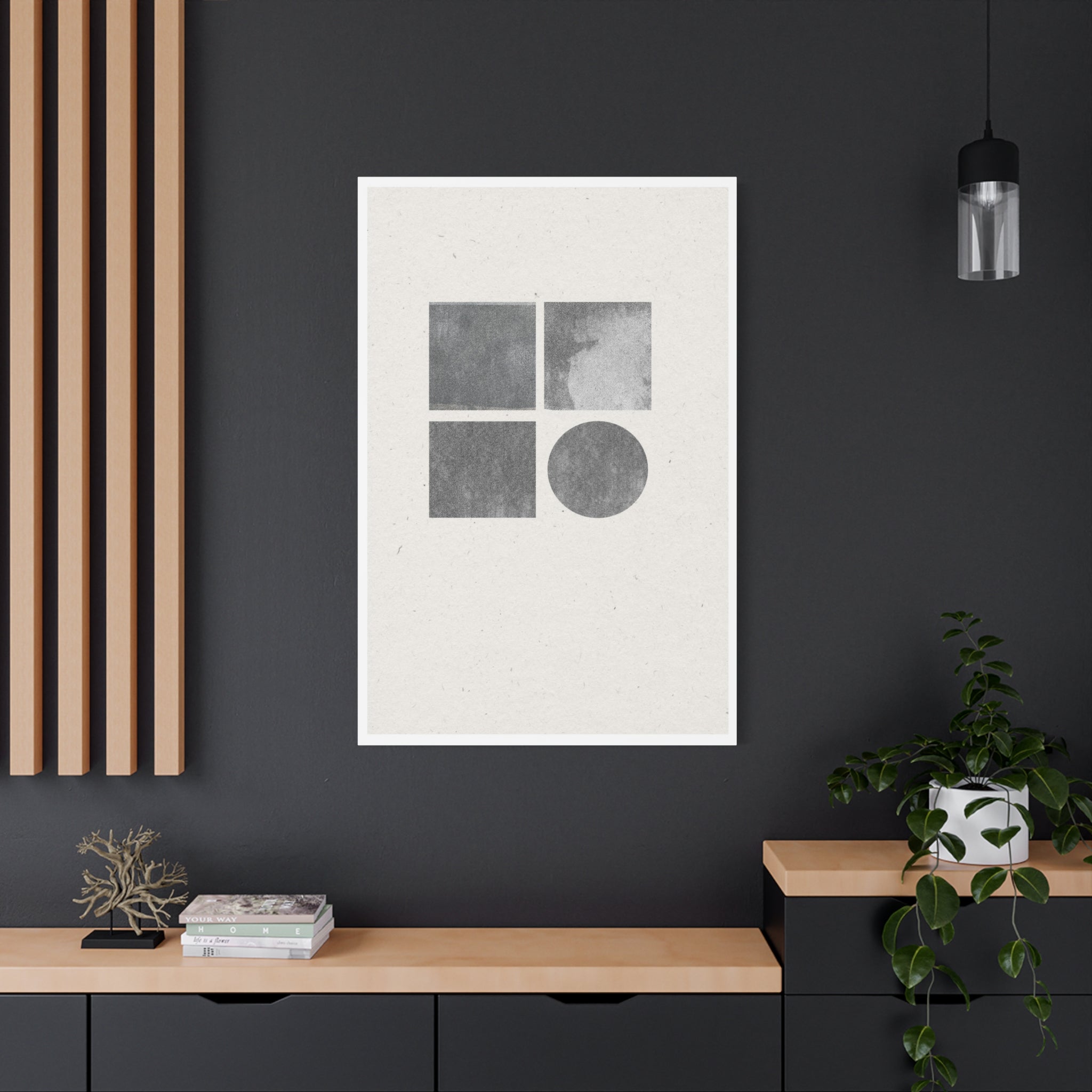 Muted Geometry Quartet - Canvas
