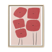 Crimson Quiet Balance - Framed