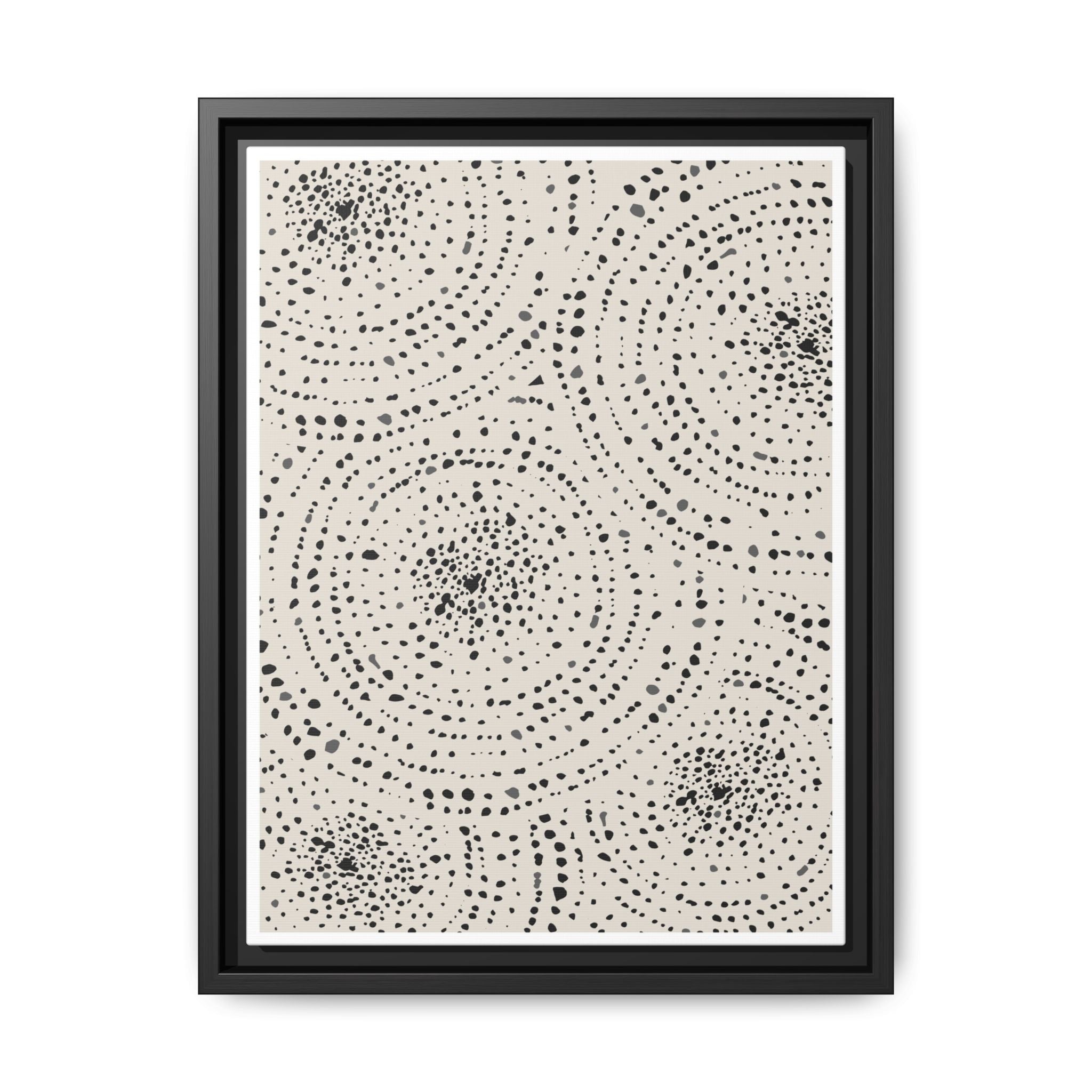 Celestial Pebble Drift Patterns - Framed