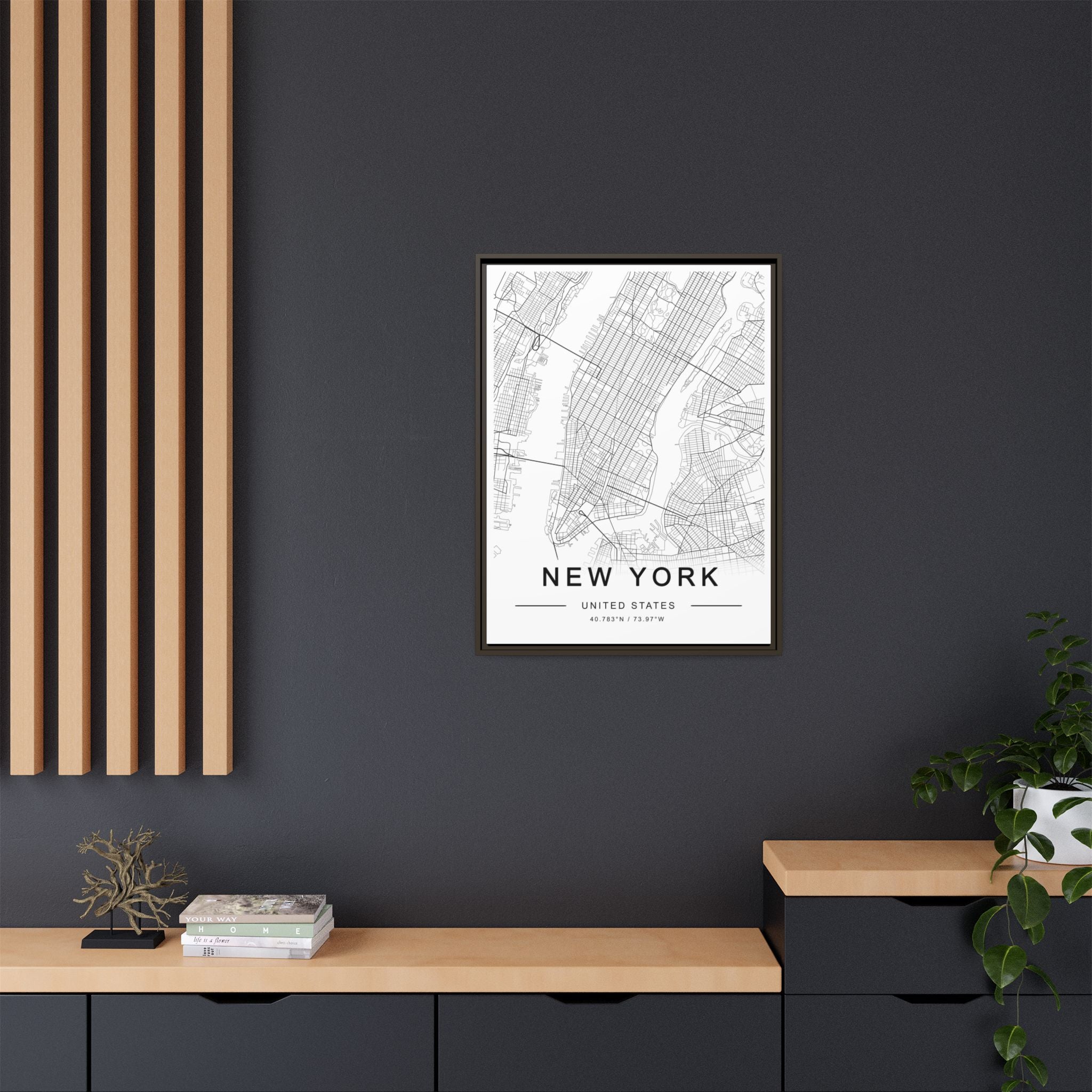 Metropolitan Gridline Reverie - Framed