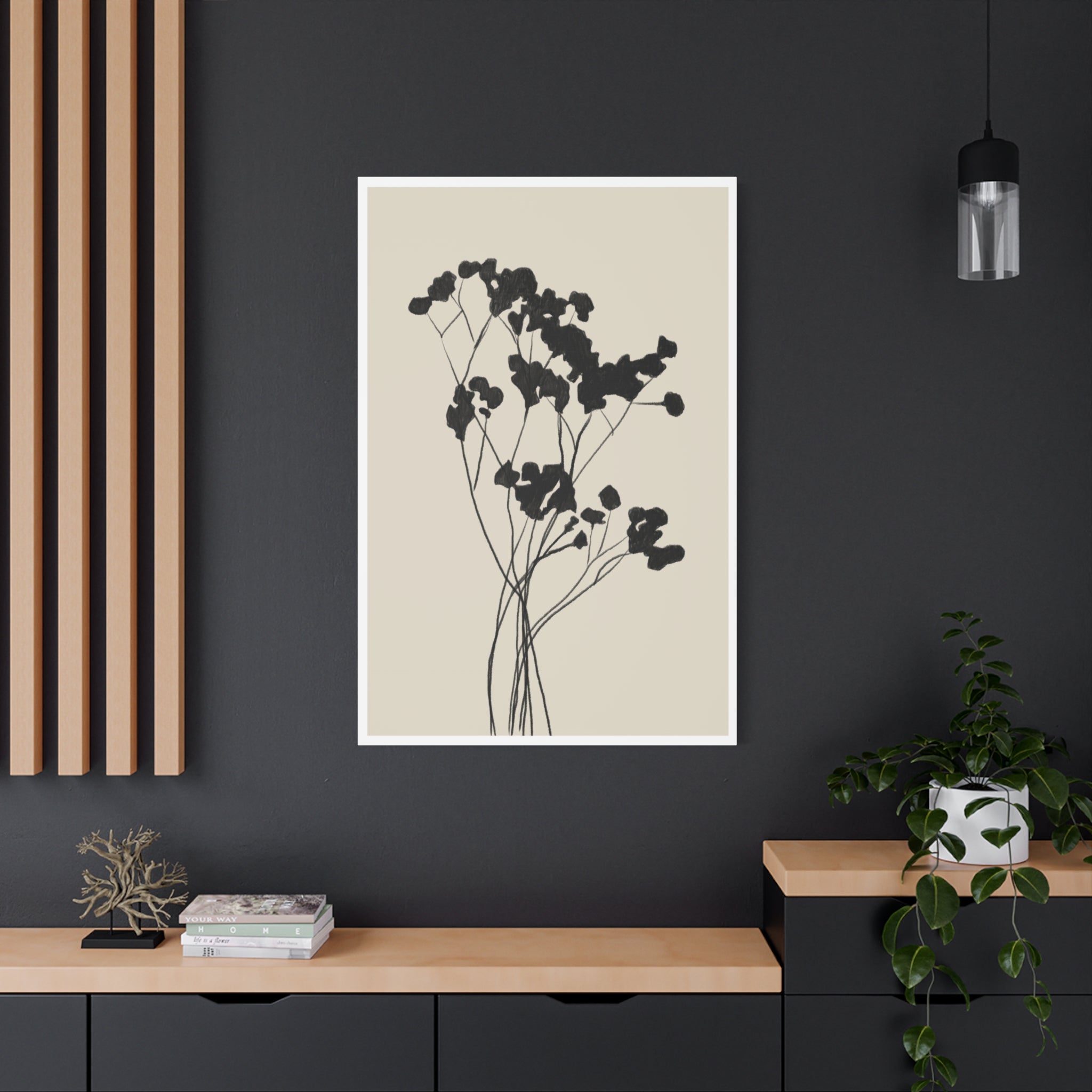 Velvet Bloom Silhouettes - Canvas