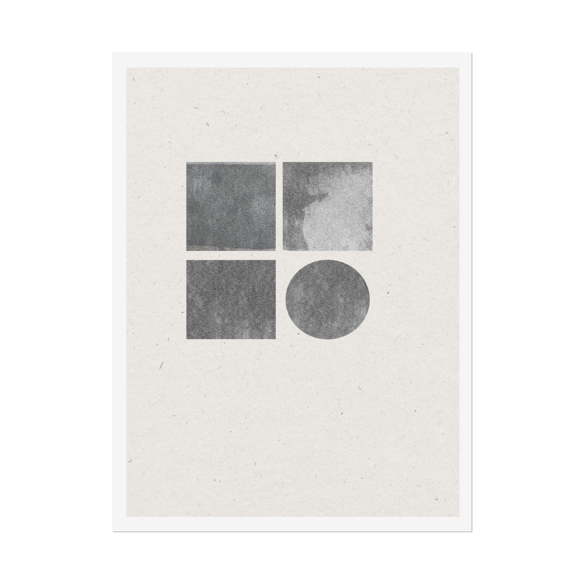 Muted Geometry Quartet - Poster