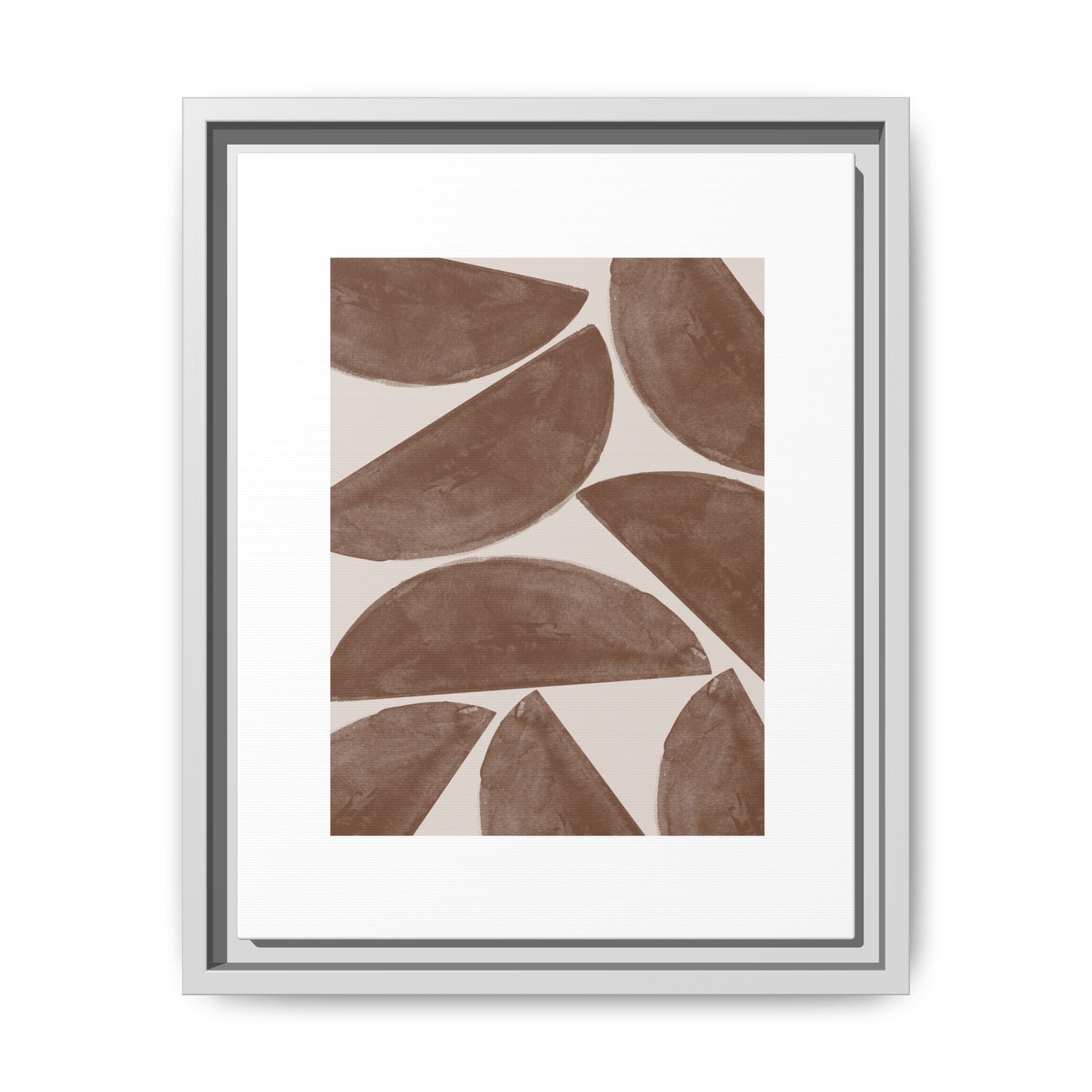 Terracotta Crescent Rhythm - Framed