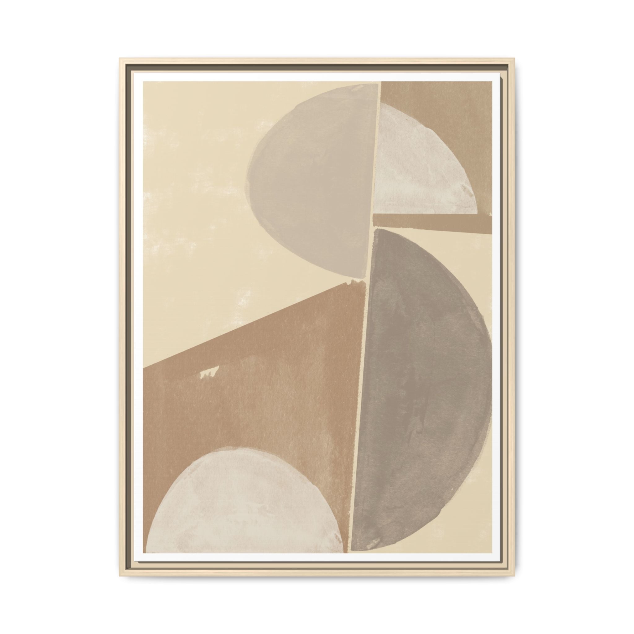 Desert Moon Geometry Echo - Framed