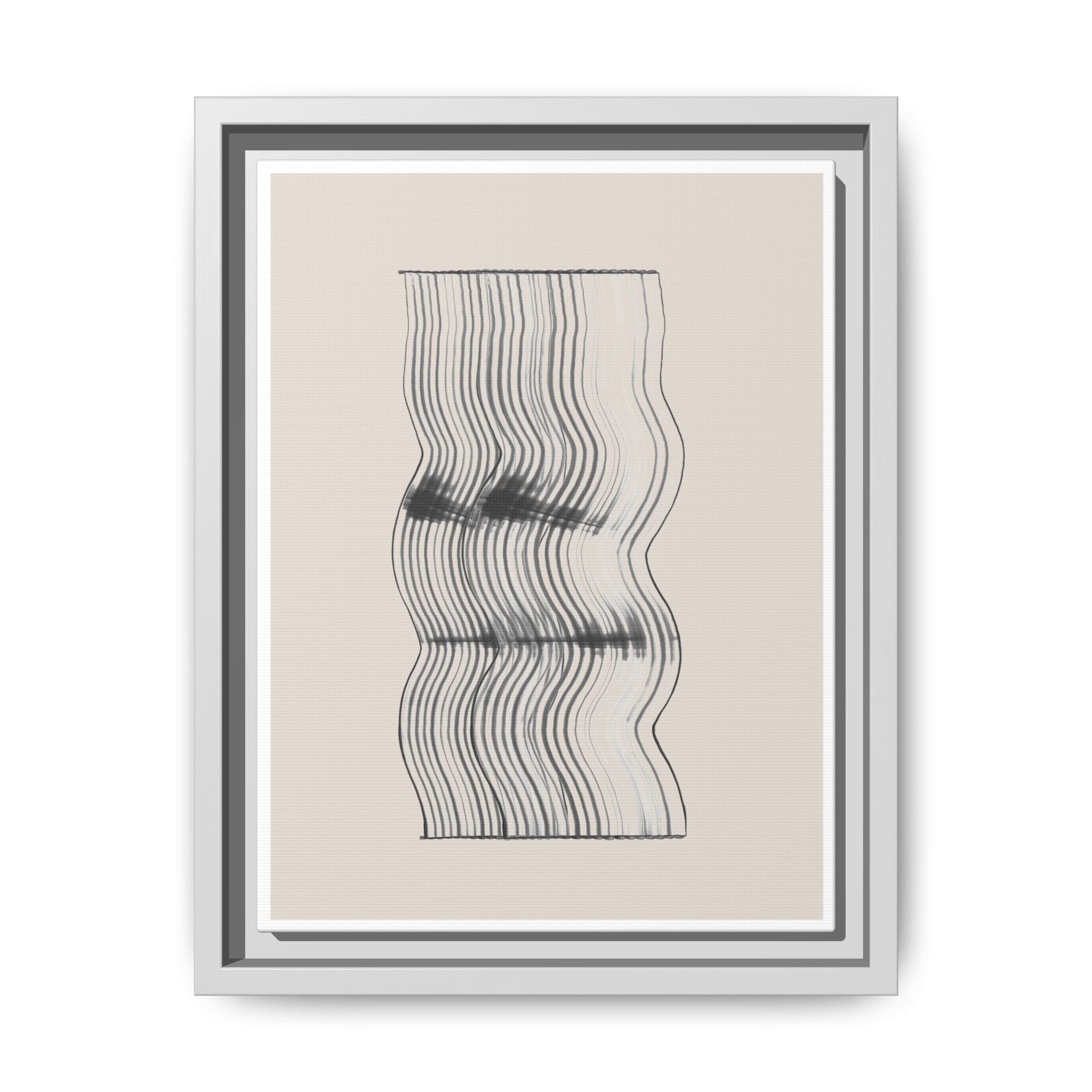 Velvet Ripple Linework Flow - Framed