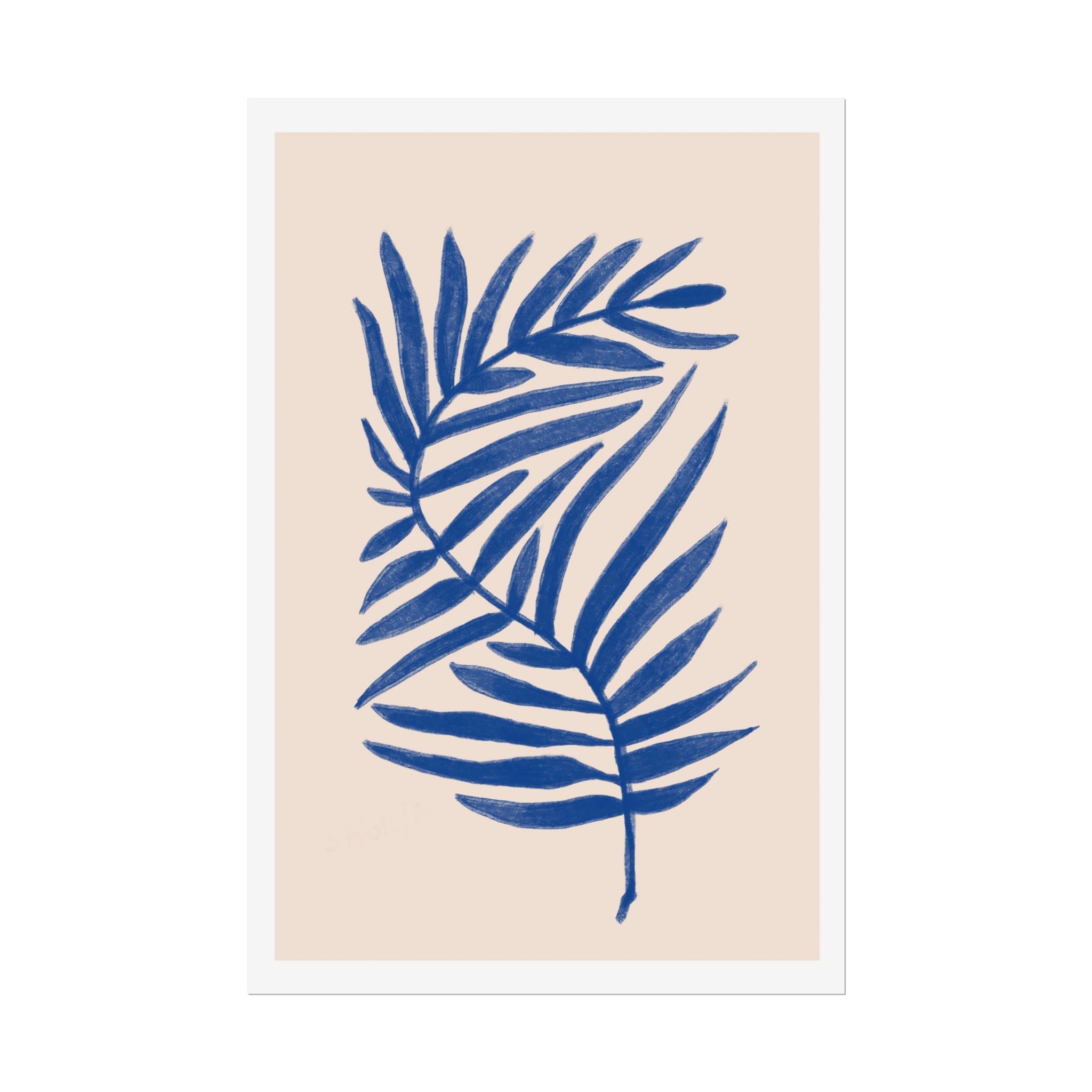 Sapphire Frond Harmony - Poster