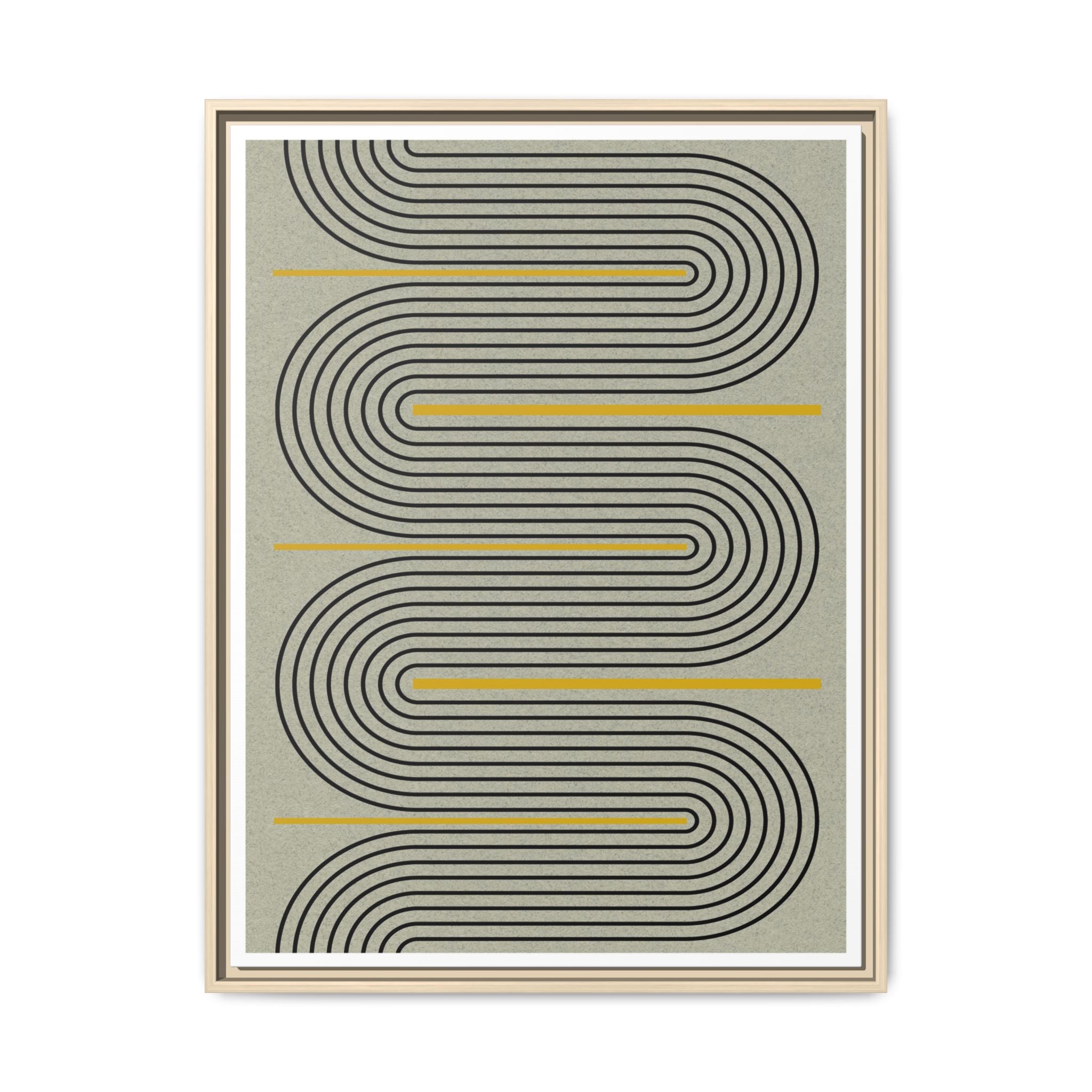 Golden Current Geometry - Framed