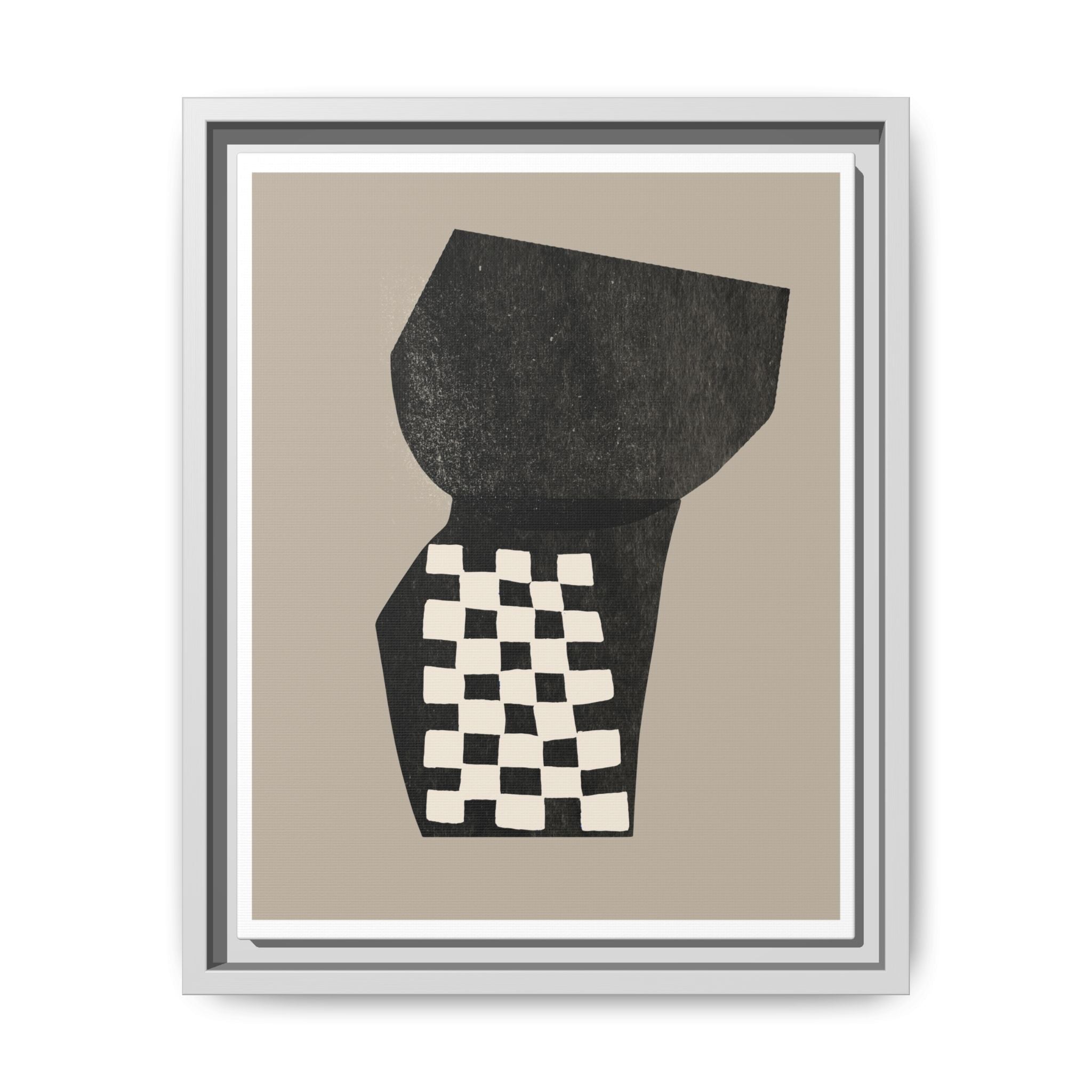 Noir Mosaic Form Balance - Framed