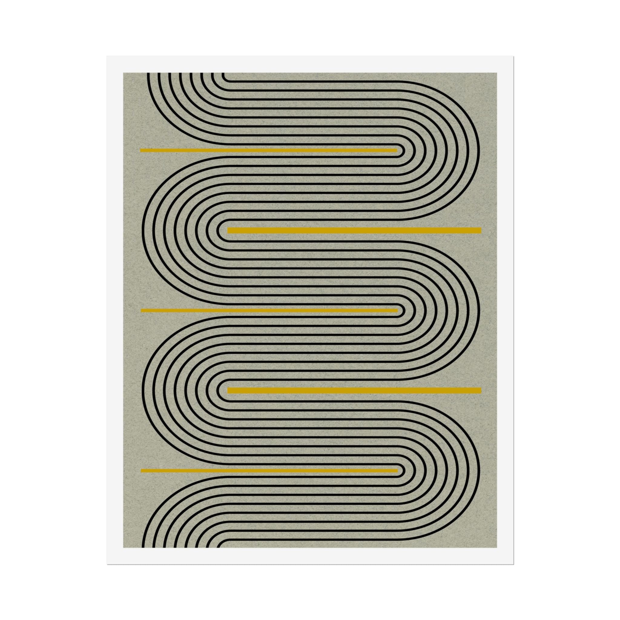 Golden Current Geometry - Poster
