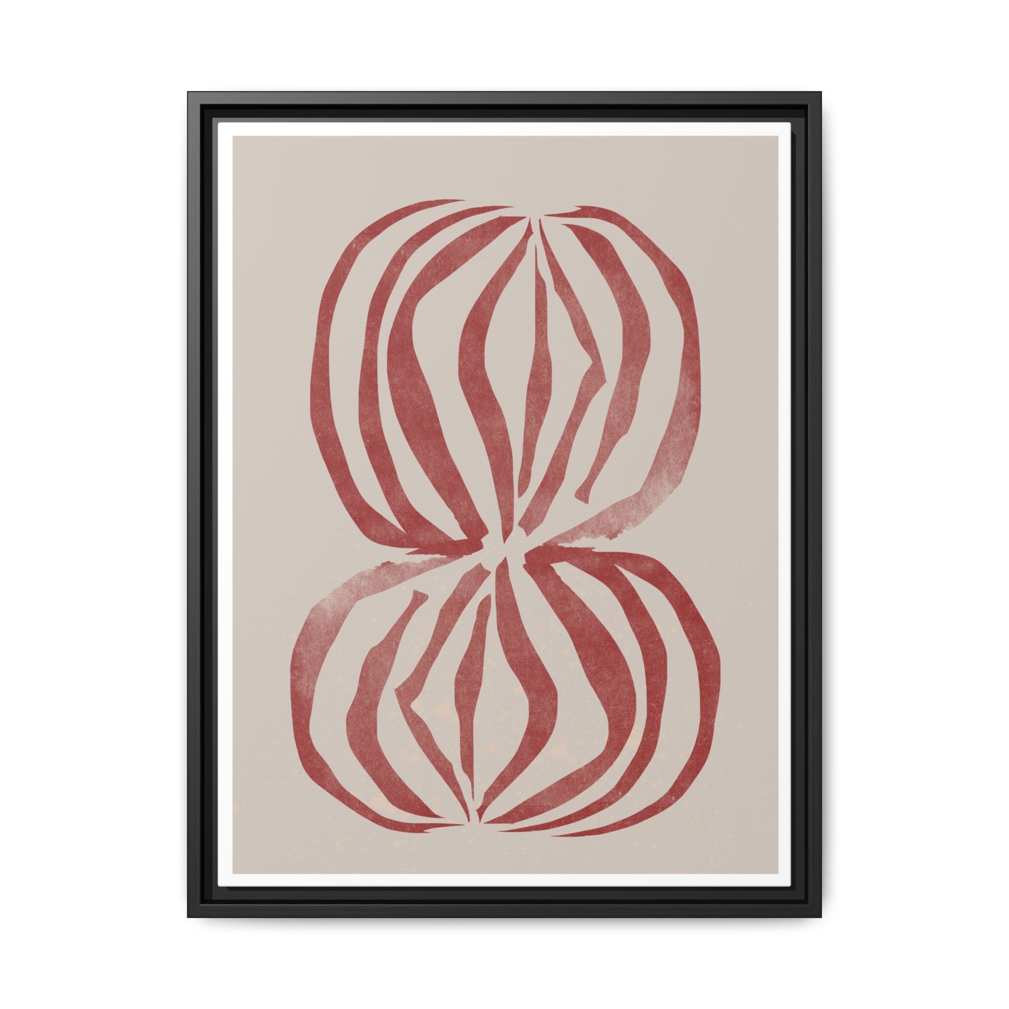 Crimson Petal Echoes - Framed