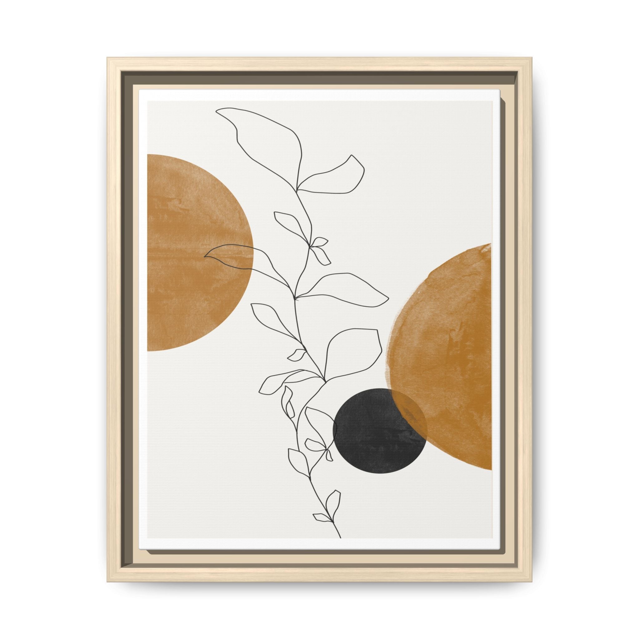 Amber Botanical Drift - Framed