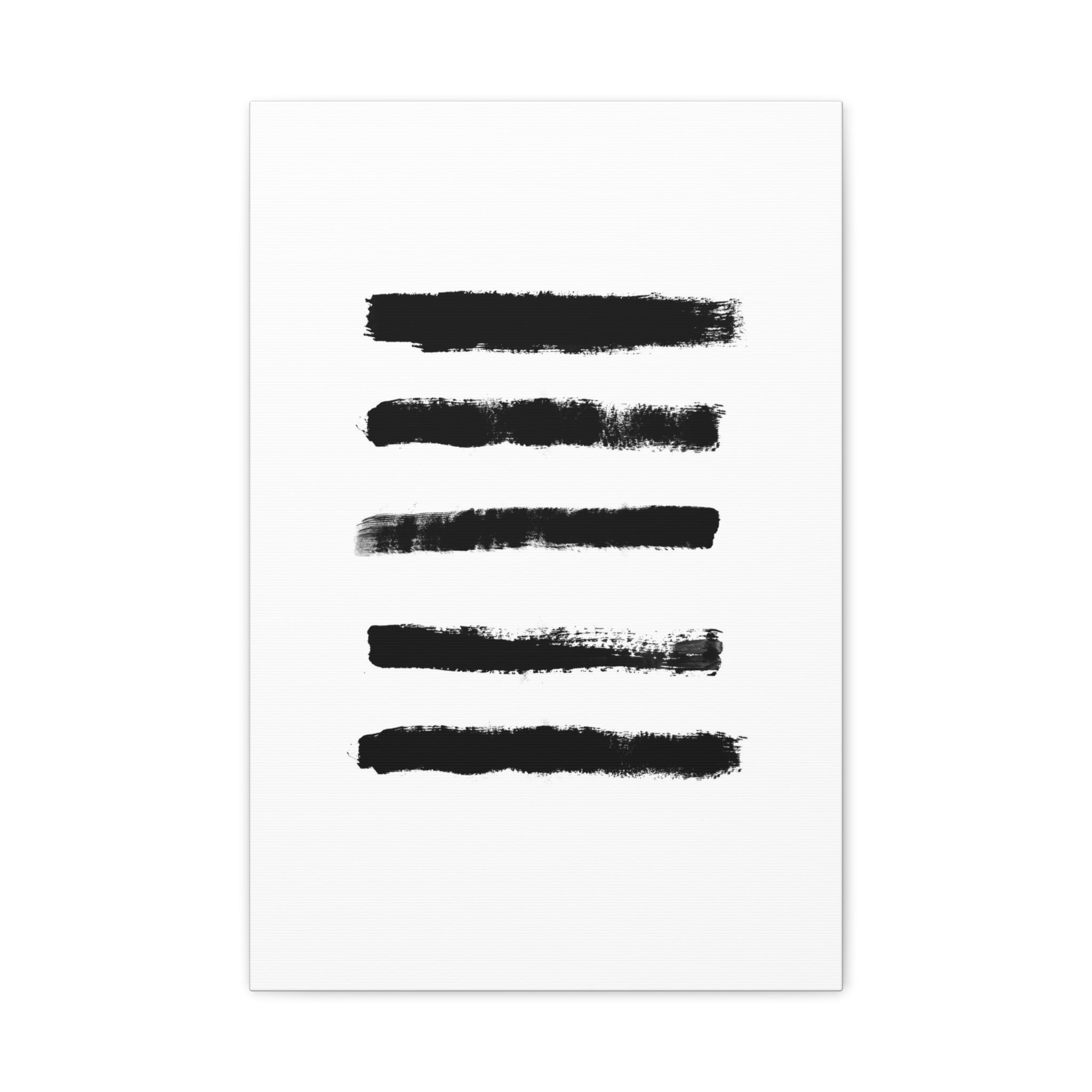 Obsidian Silence Strokes - Canvas
