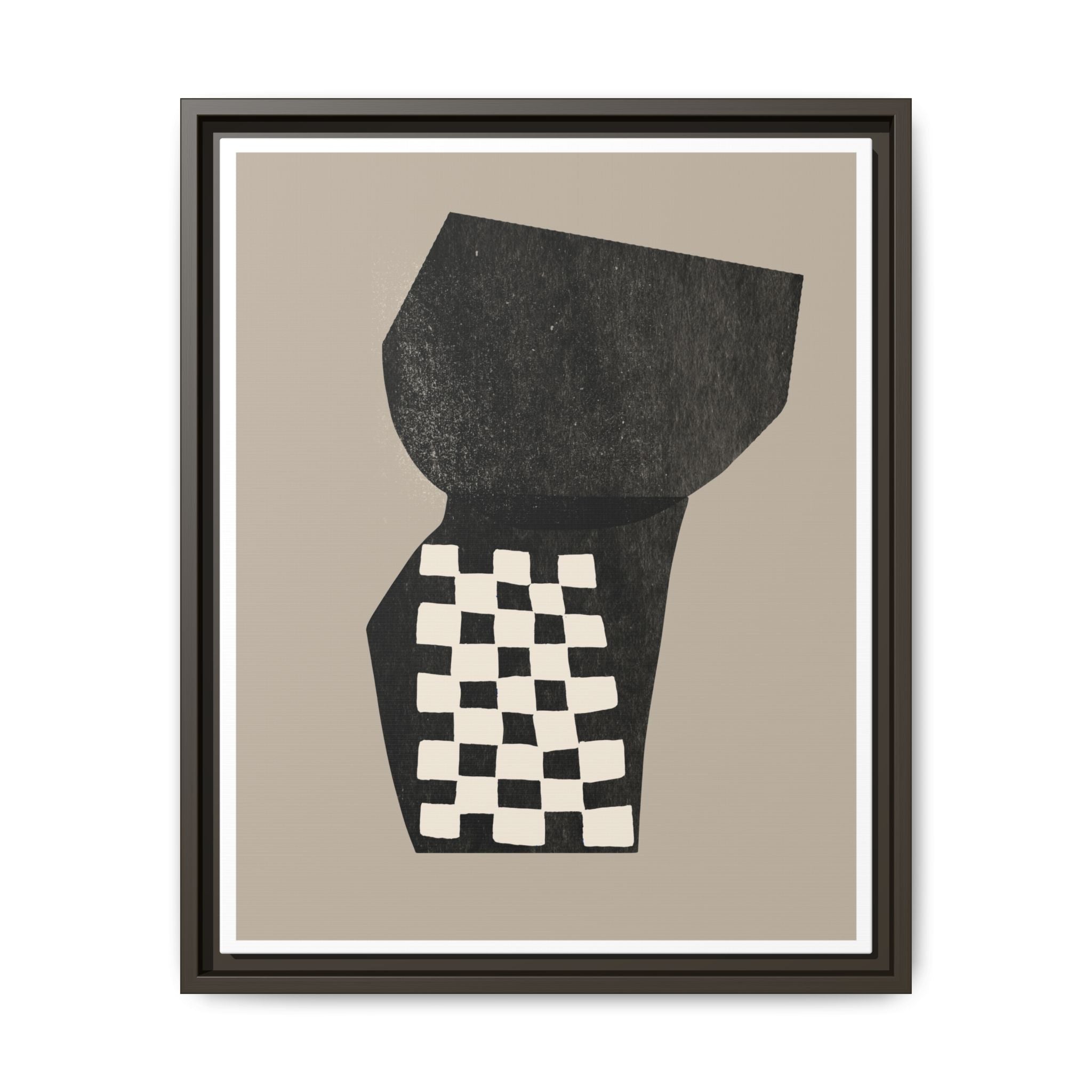 Noir Mosaic Form Balance - Framed