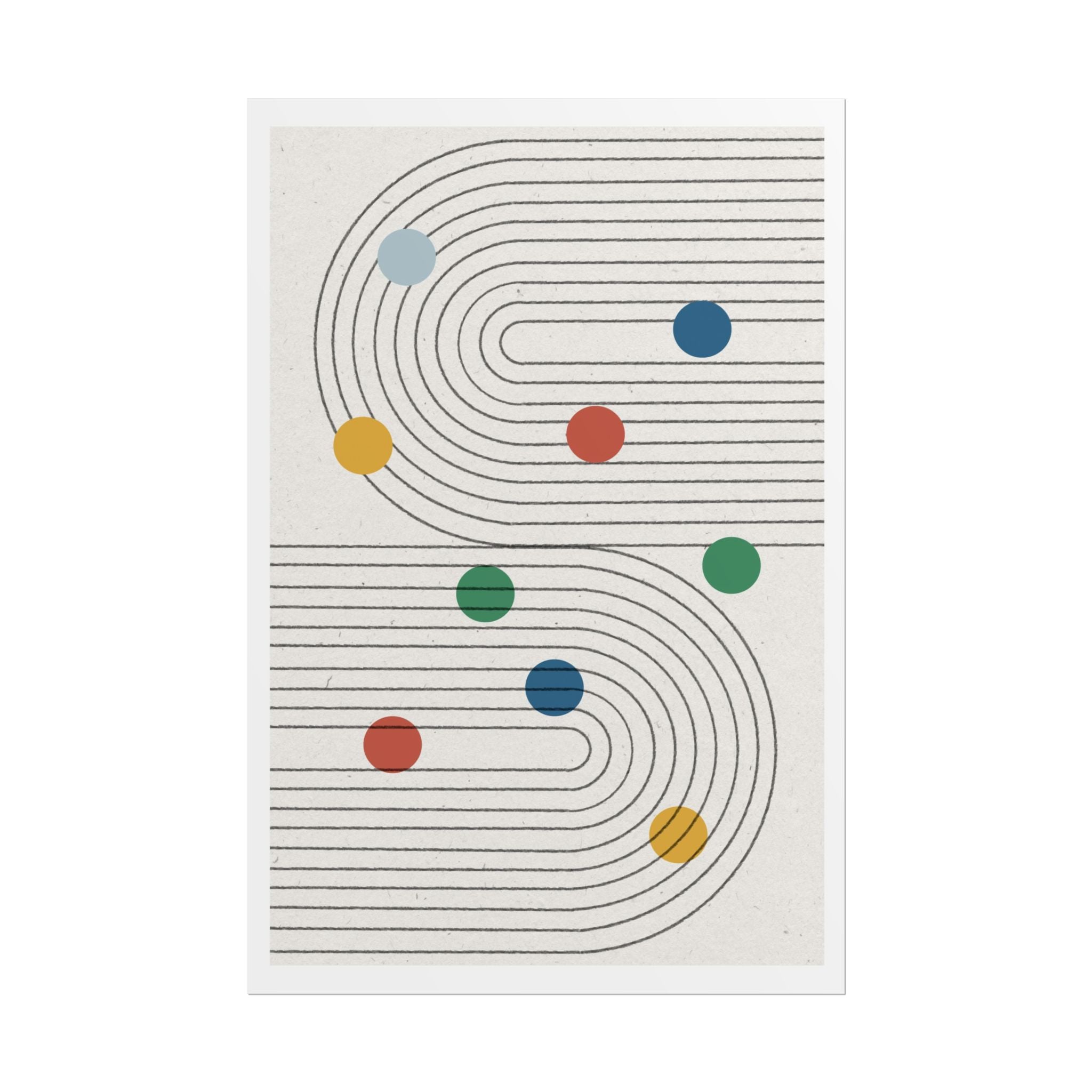 Retro Orbit Pathways - Poster