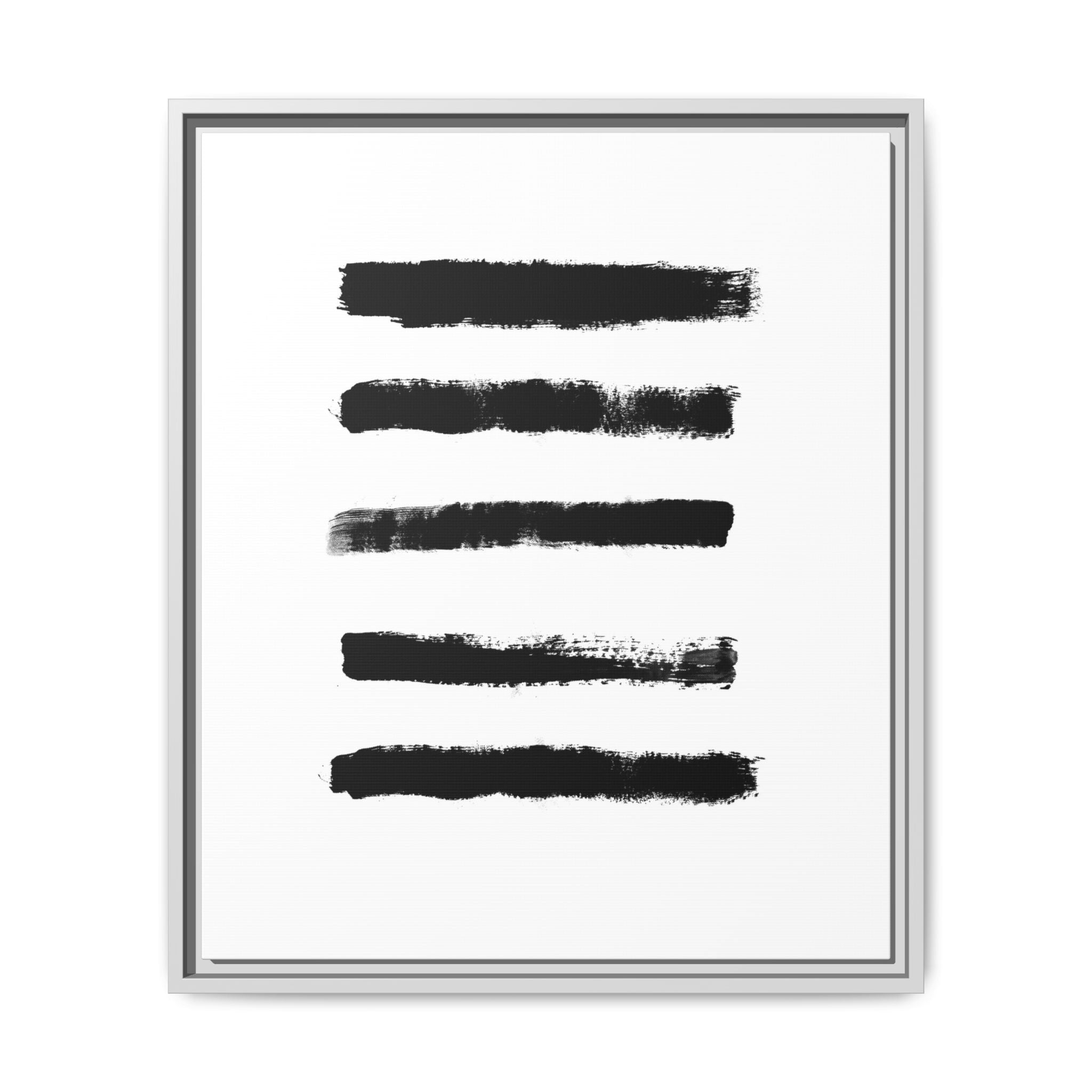 Obsidian Silence Strokes - Framed