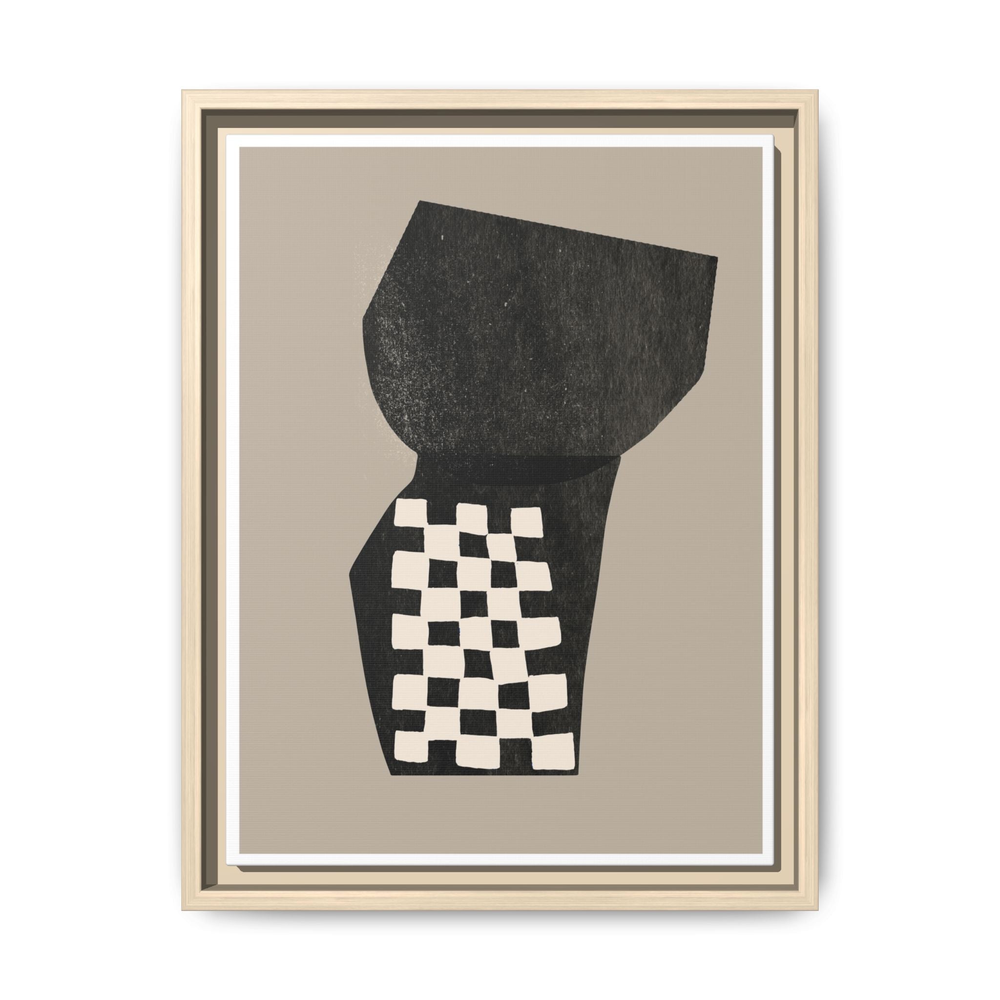 Noir Mosaic Form Balance - Framed