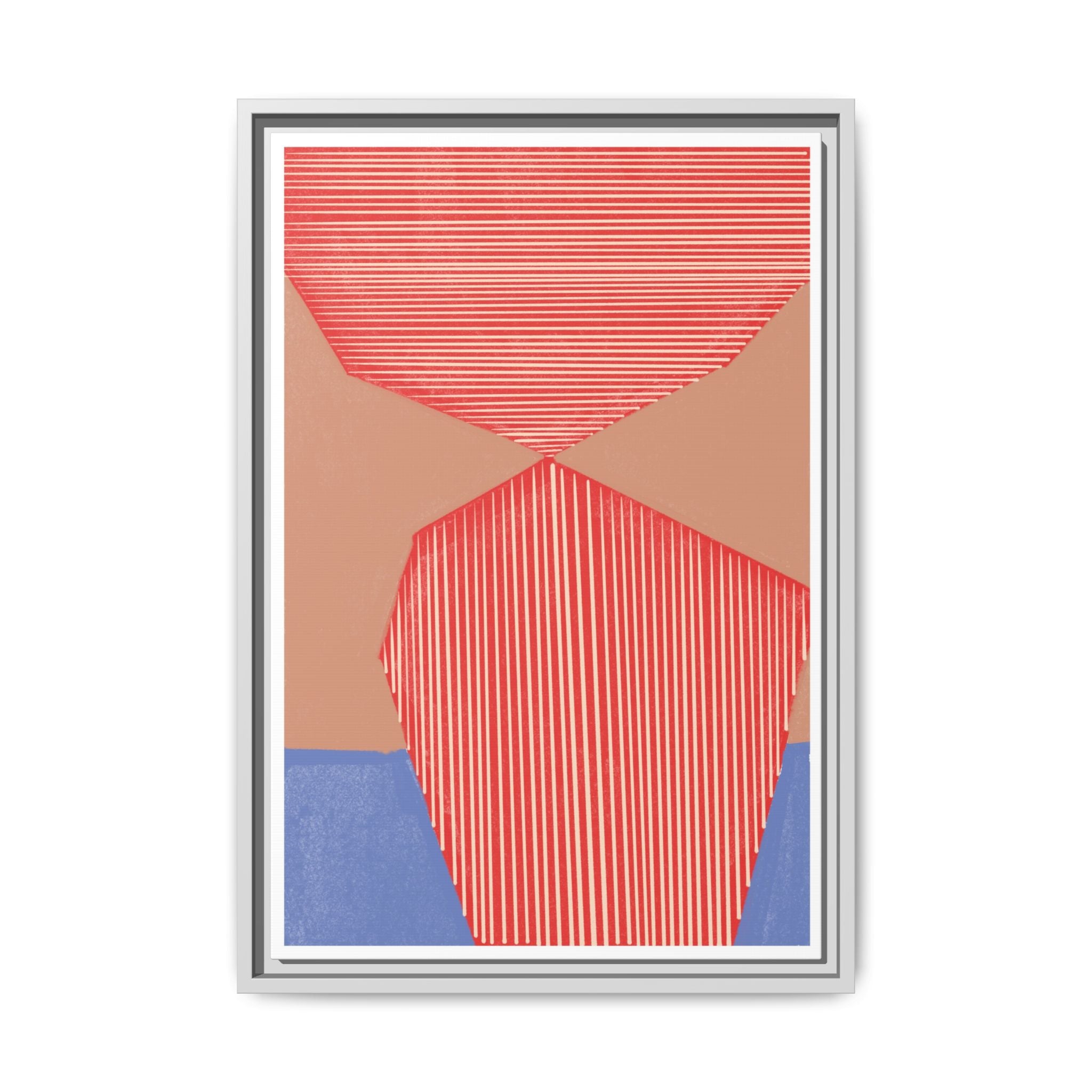 Crimson Axis Drift - Framed