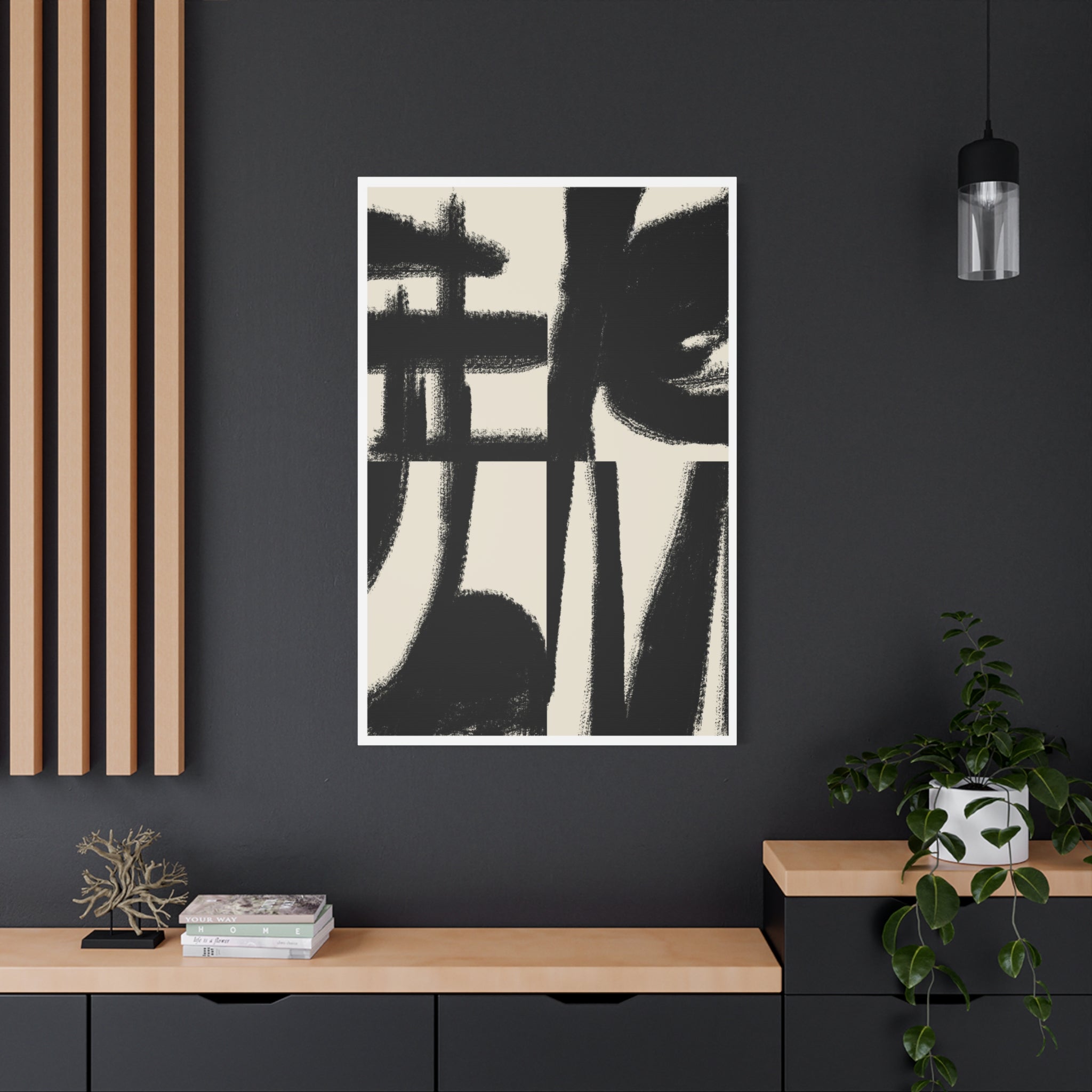 Midnight Gesture Fragments - Canvas