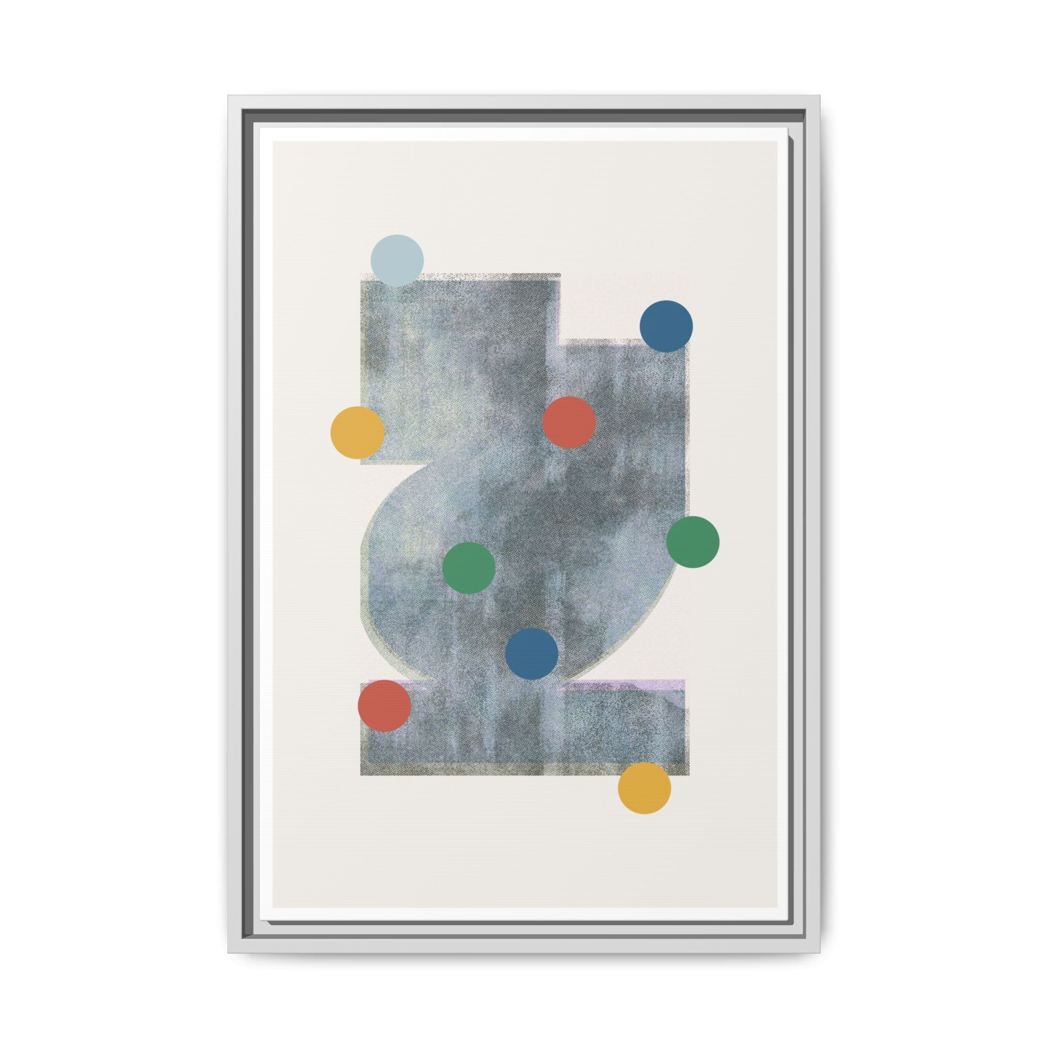 Muted Geometry Reverie - Framed
