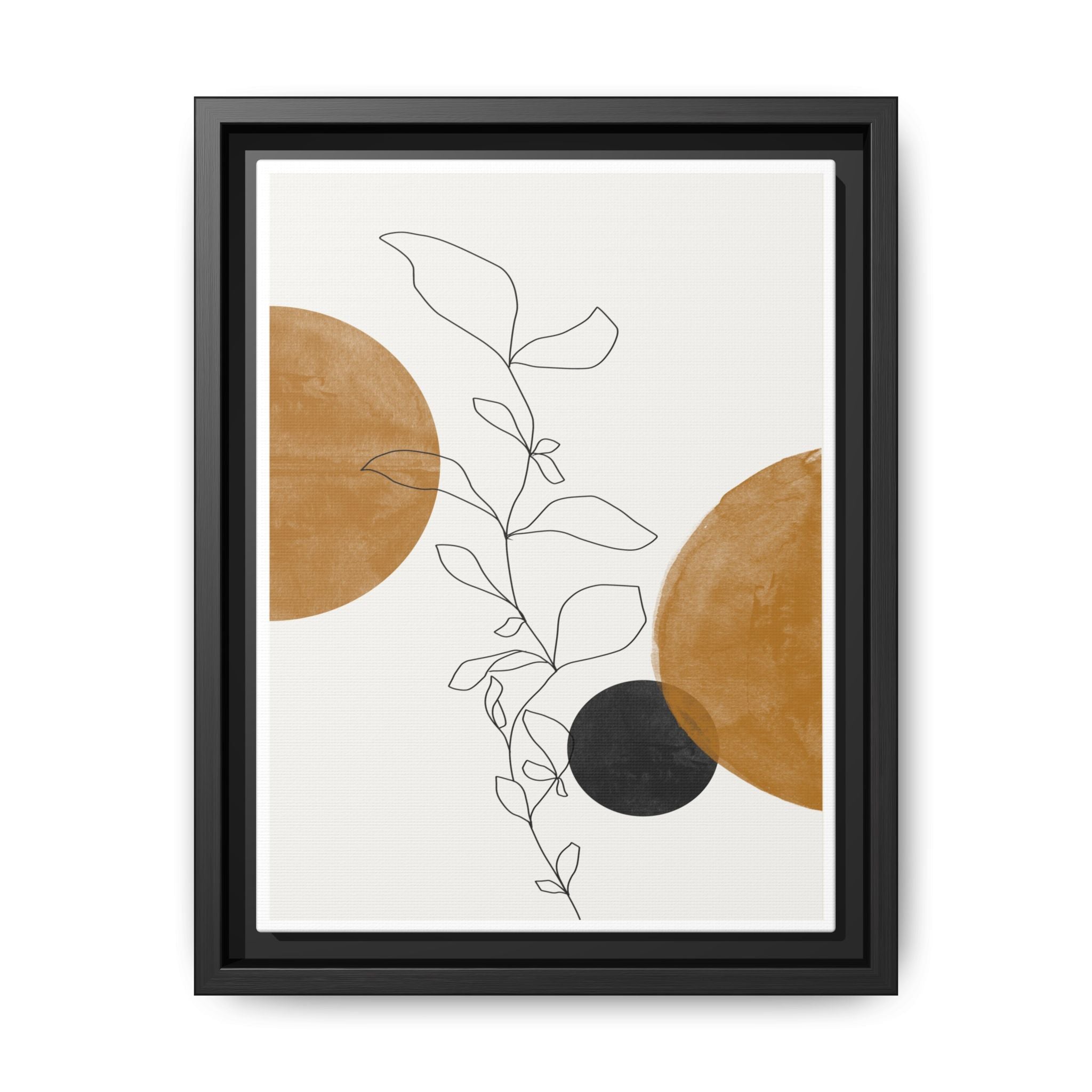 Amber Botanical Drift - Framed