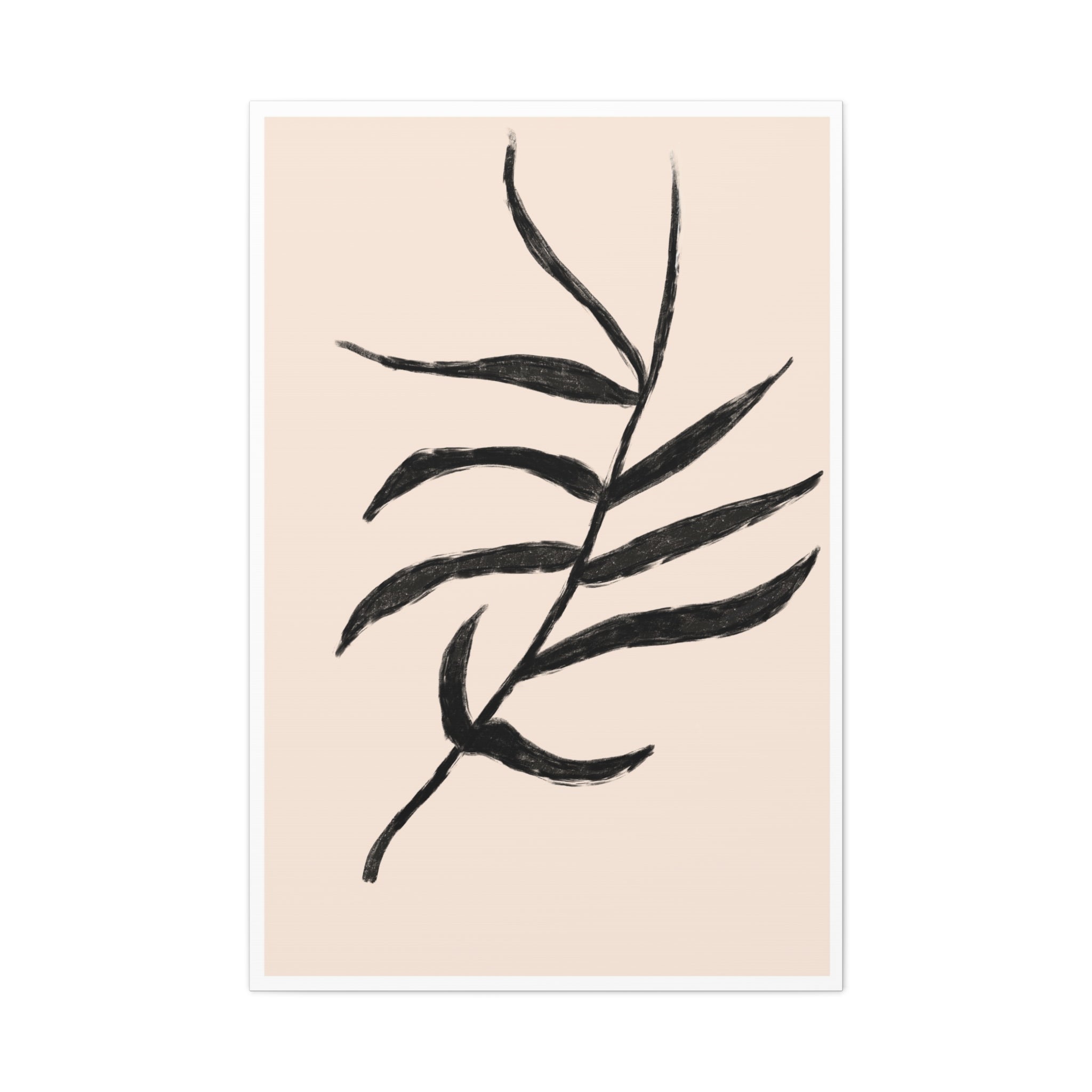 Ebony Frond Drift - Canvas