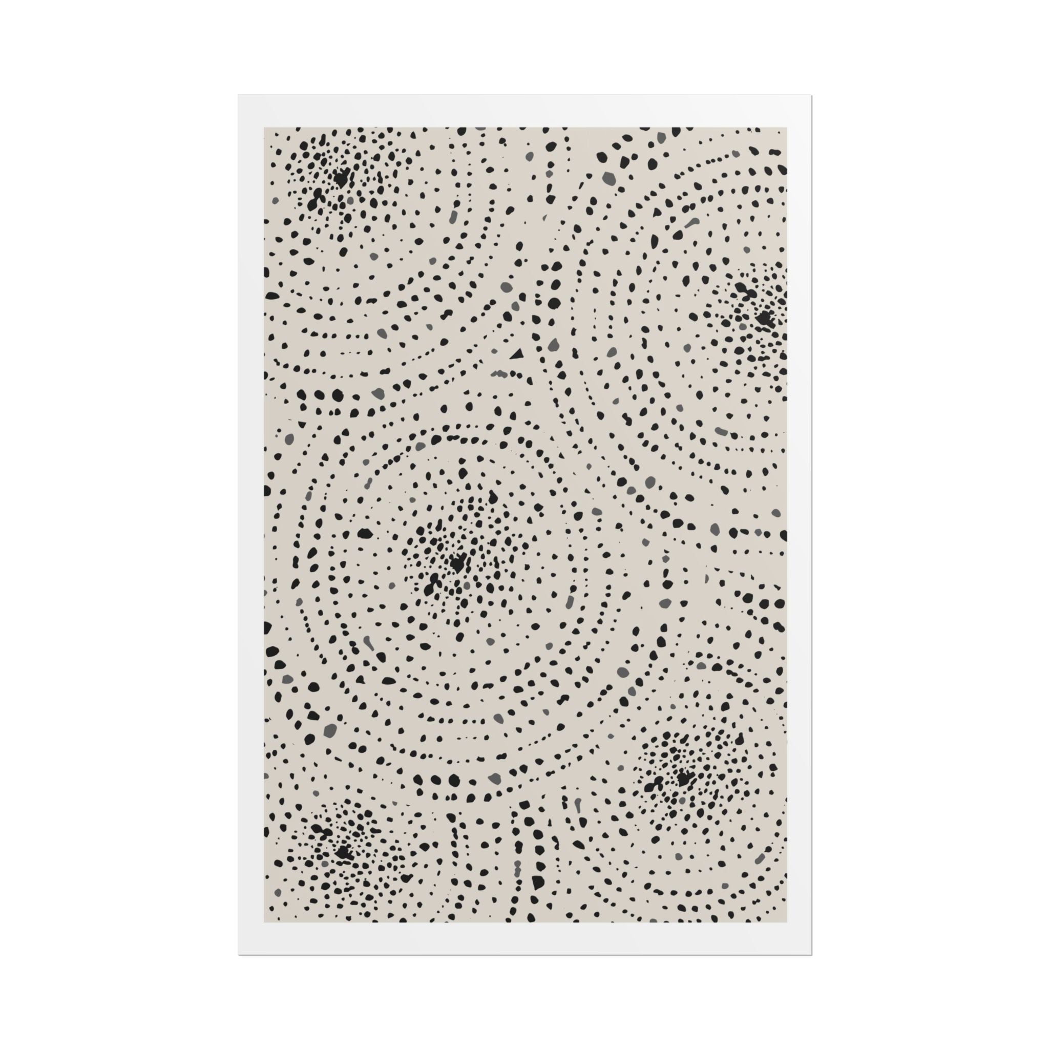 Celestial Pebble Drift Patterns - Poster