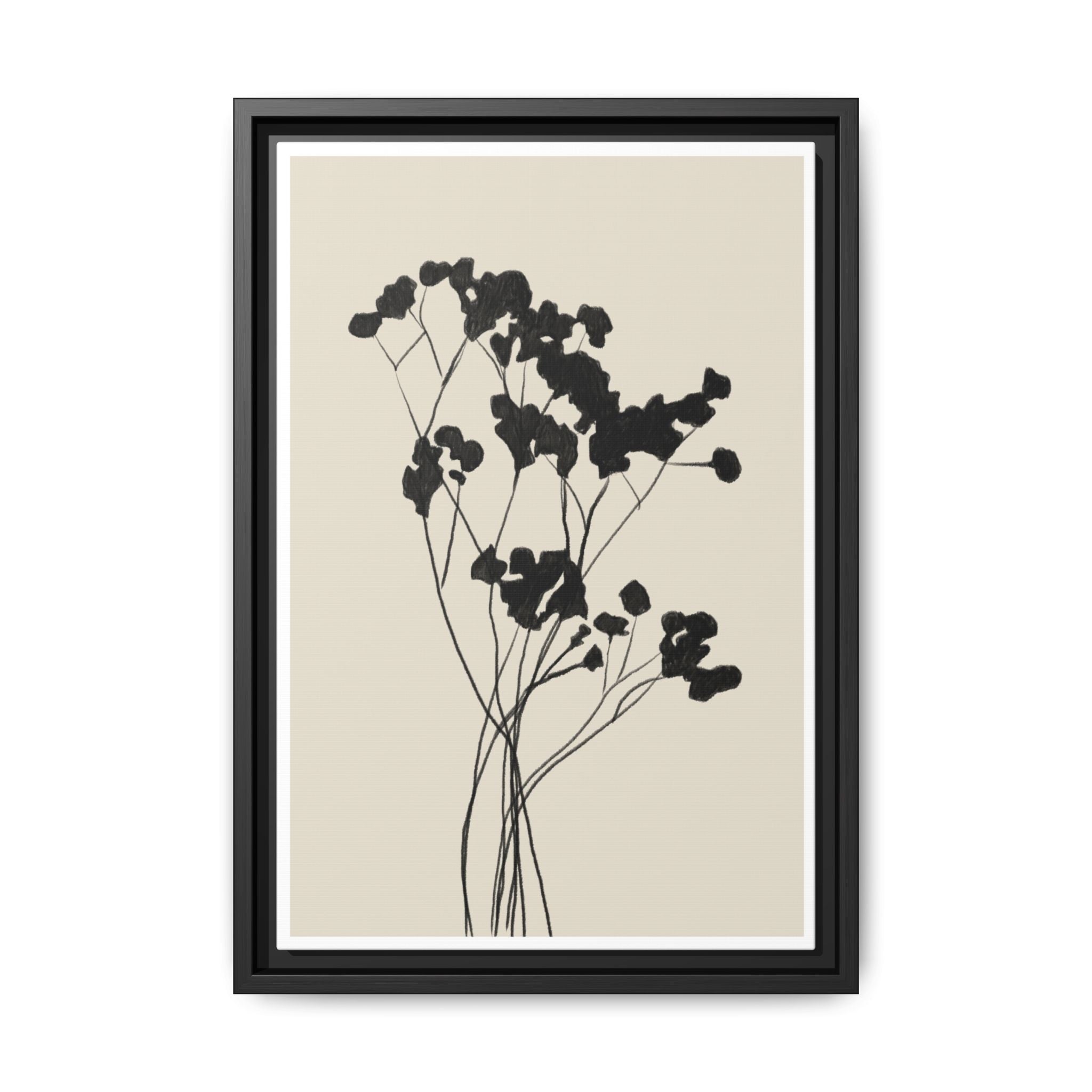 Velvet Bloom Silhouettes - Framed