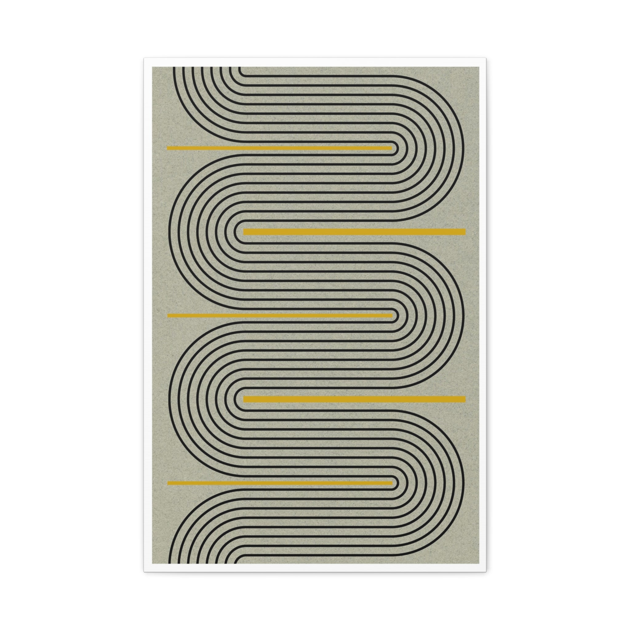 Golden Current Geometry - Canvas