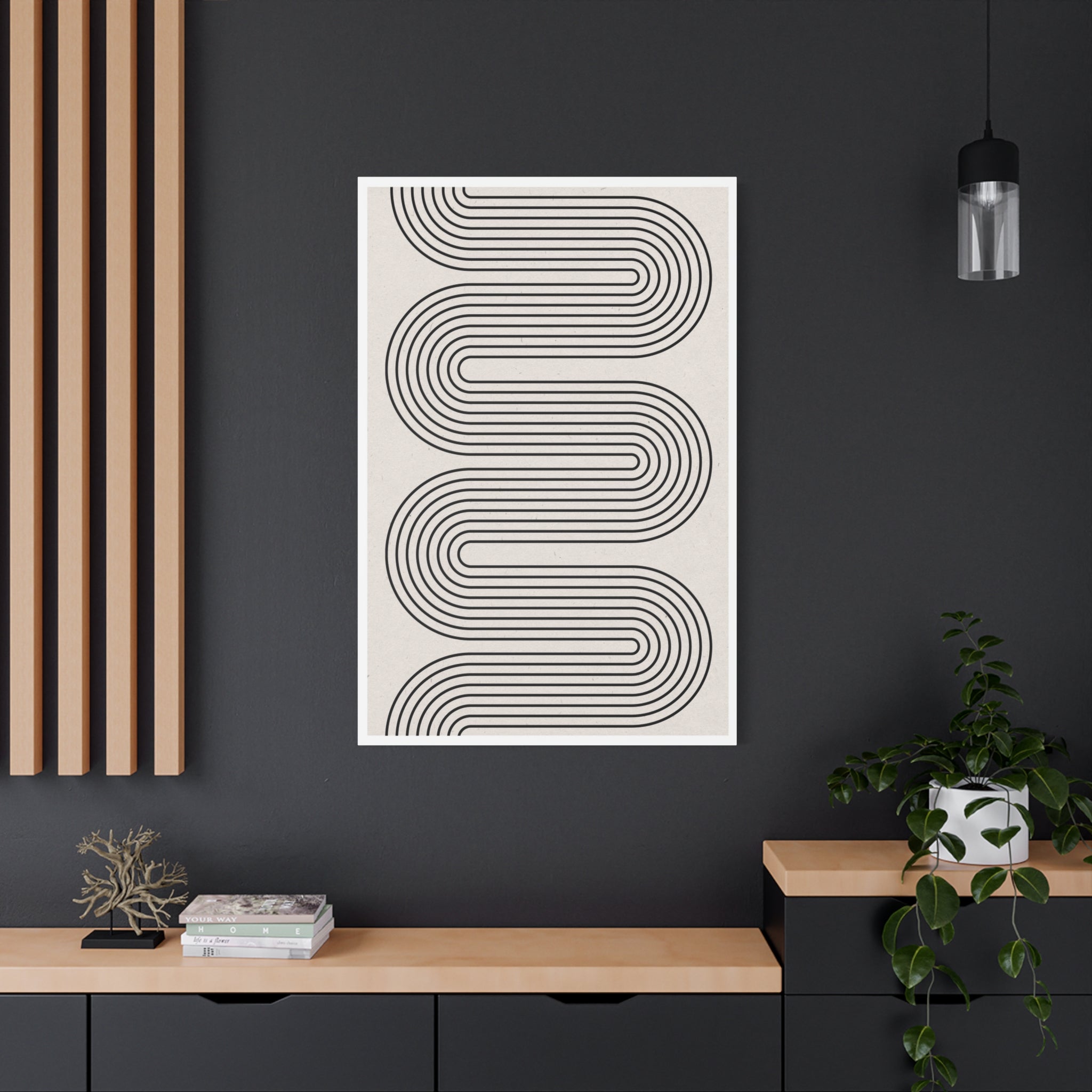 Monoline Rhythm Cascade - Canvas