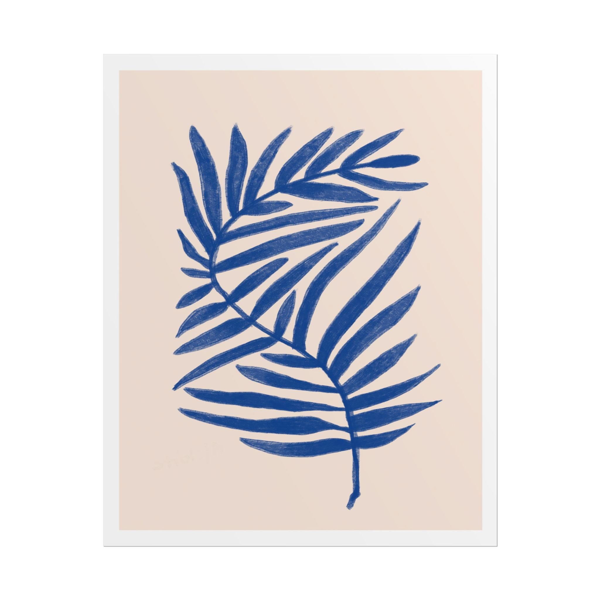 Sapphire Frond Harmony - Poster