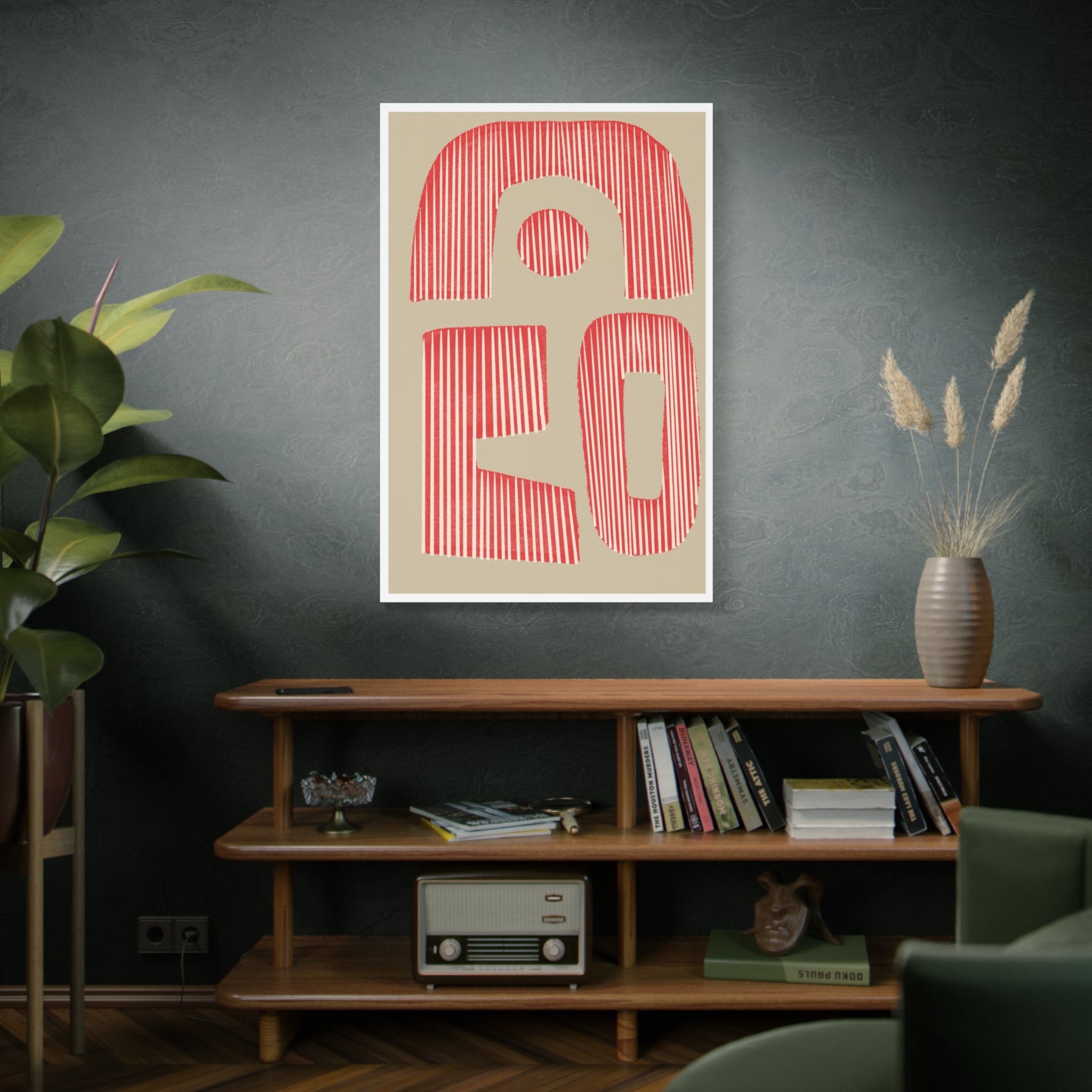 Coral Echo Forms - Canvas