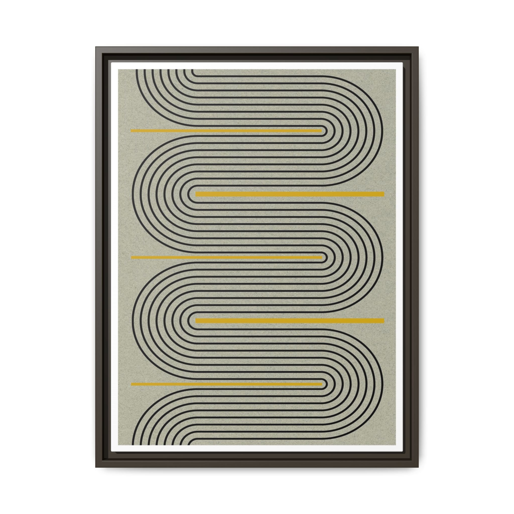 Golden Current Geometry - Framed