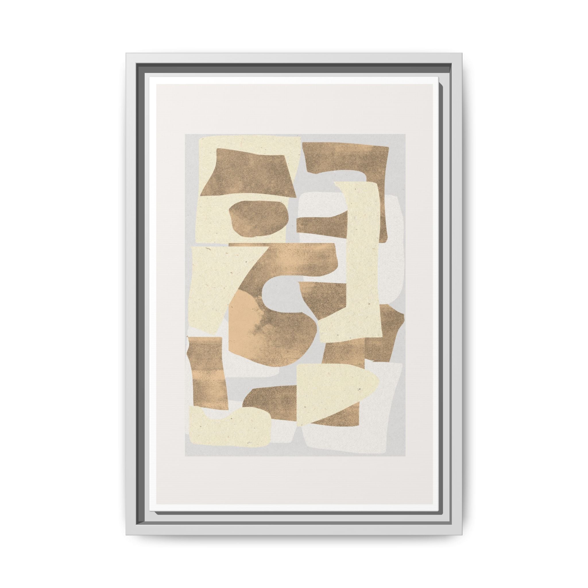 Sandstone Echo Collage Forms - Framed