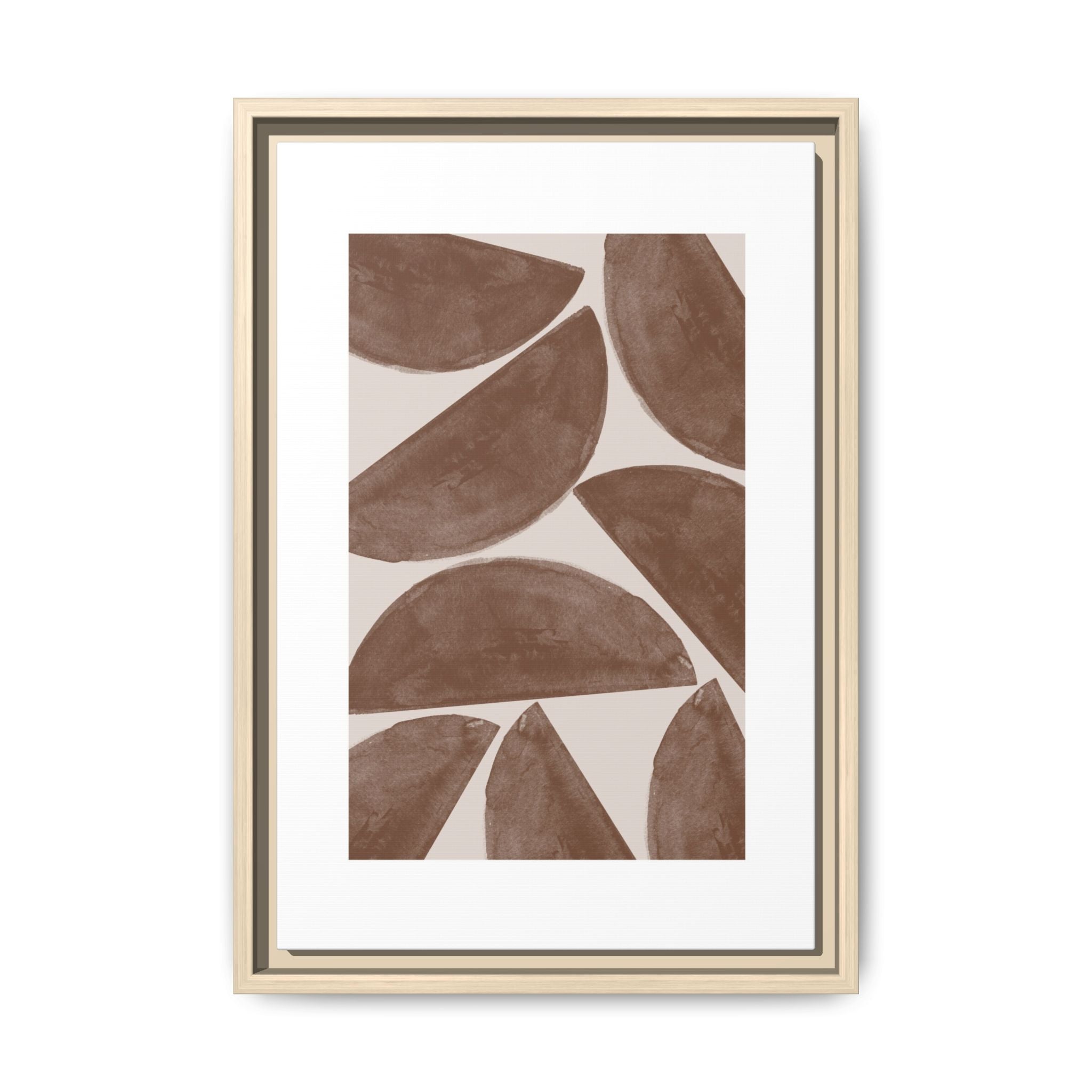 Terracotta Crescent Rhythm - Framed