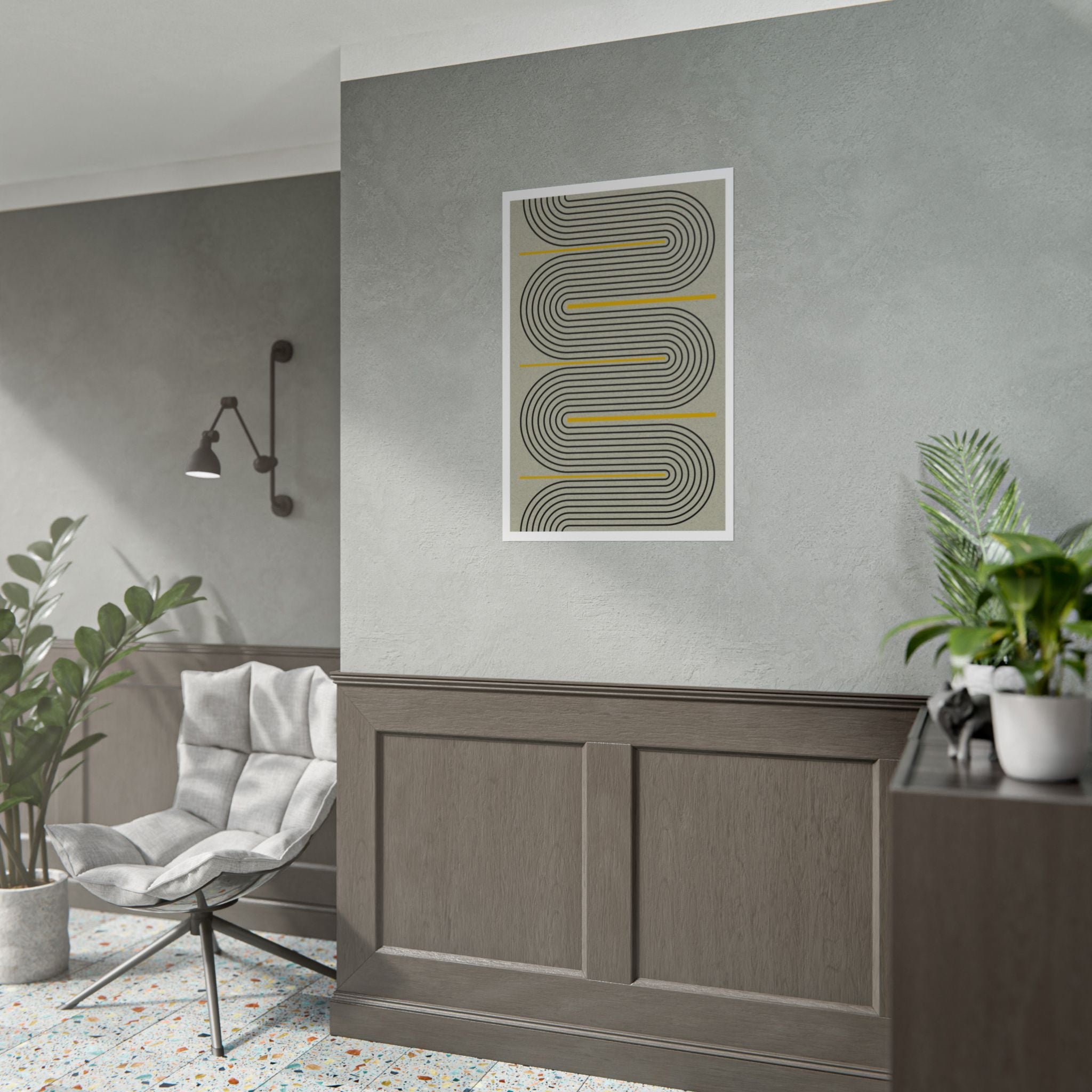 Golden Current Geometry - Poster