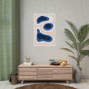 Indigo Tide Contours - Poster