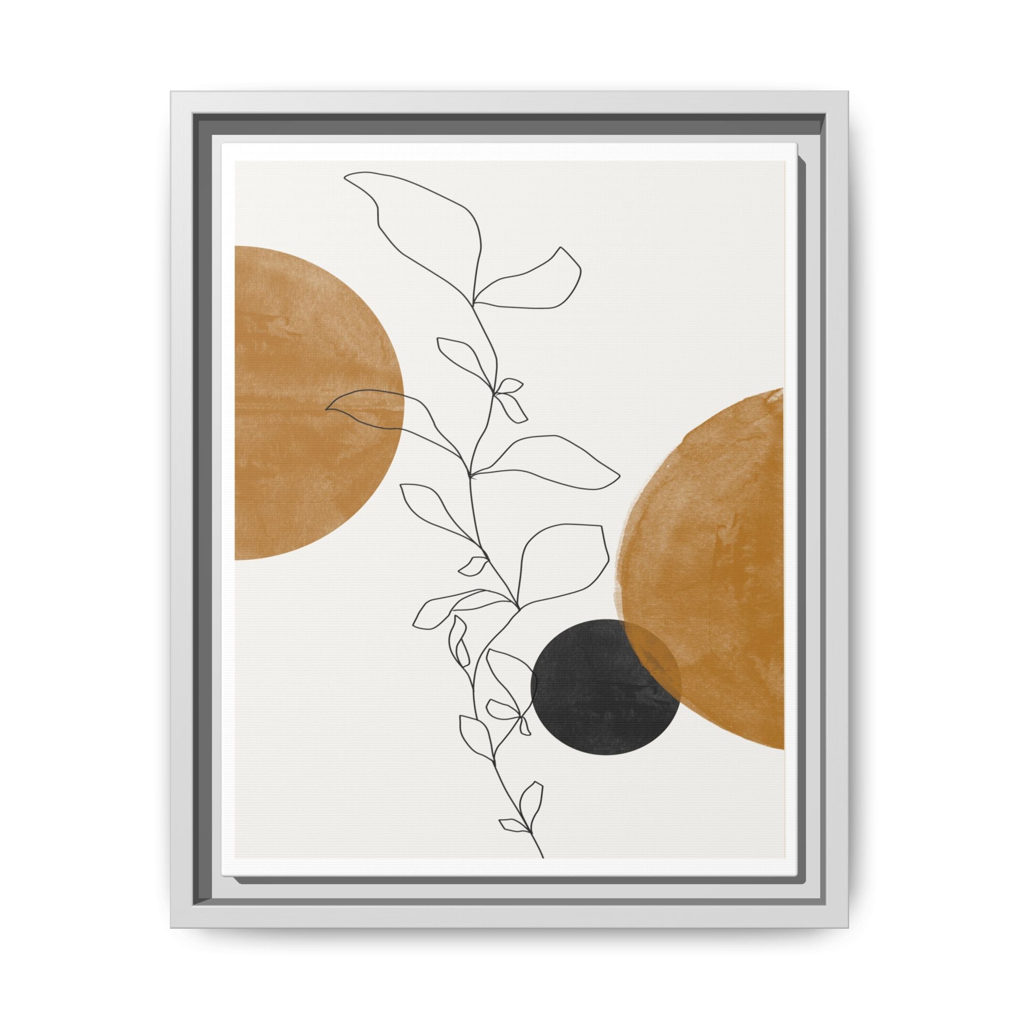Amber Botanical Drift - Framed