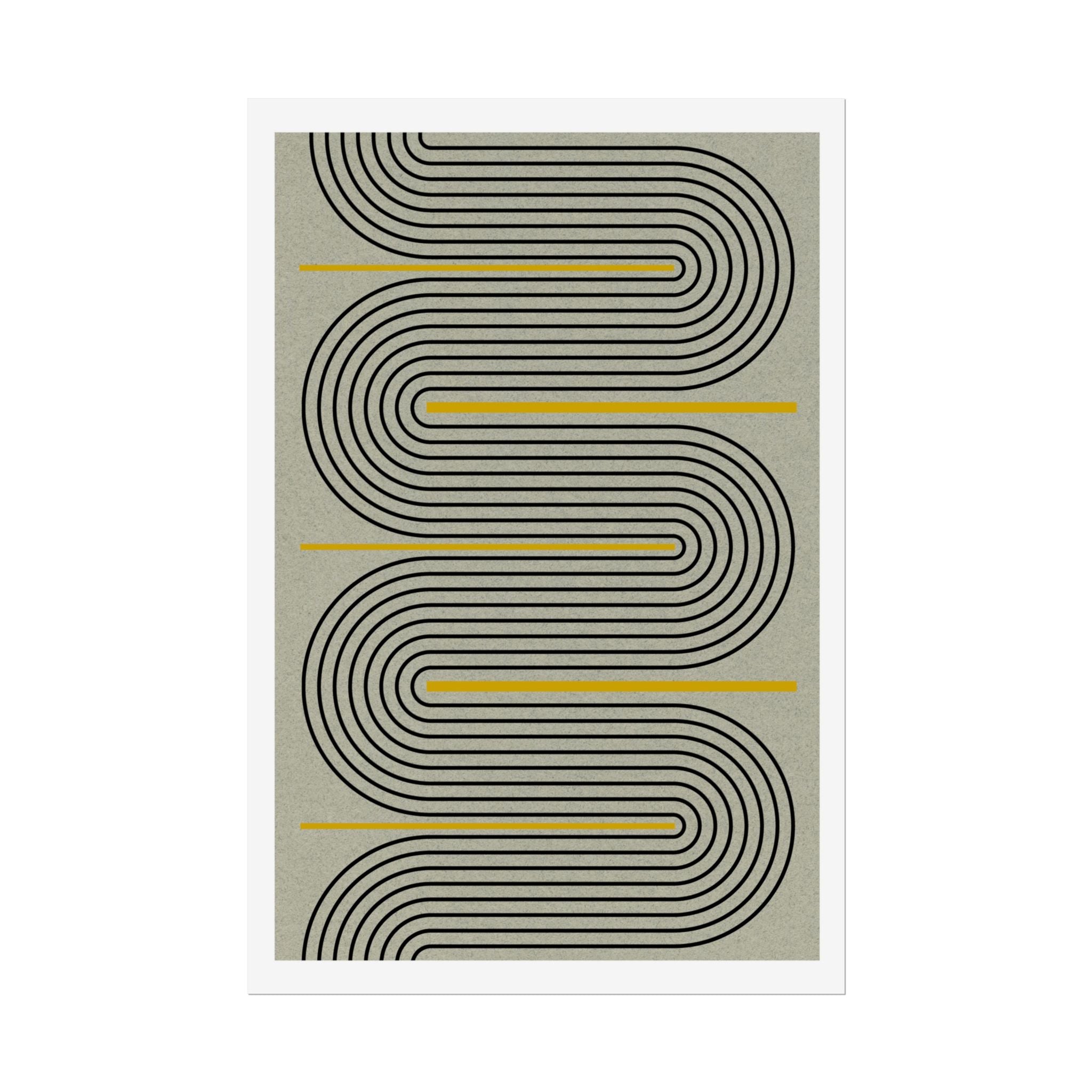 Golden Current Geometry - Poster
