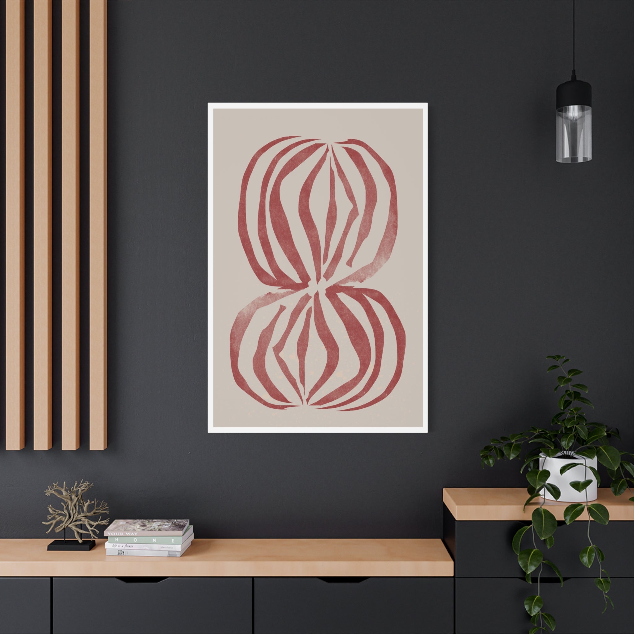 Crimson Petal Echoes - Canvas