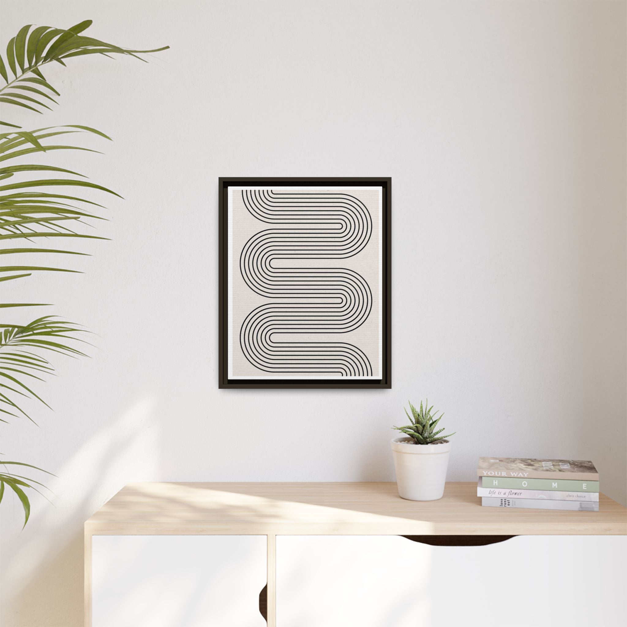 Monoline Rhythm Cascade - Framed