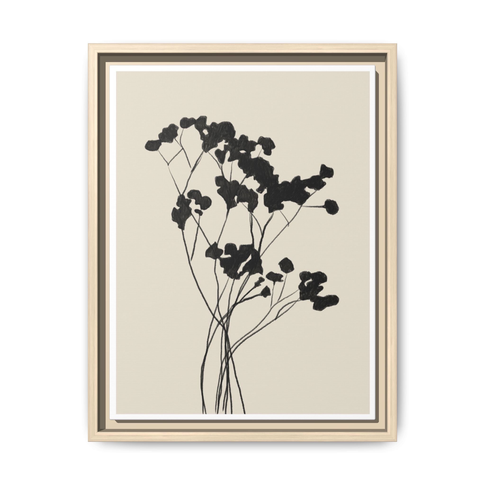 Velvet Bloom Silhouettes - Framed