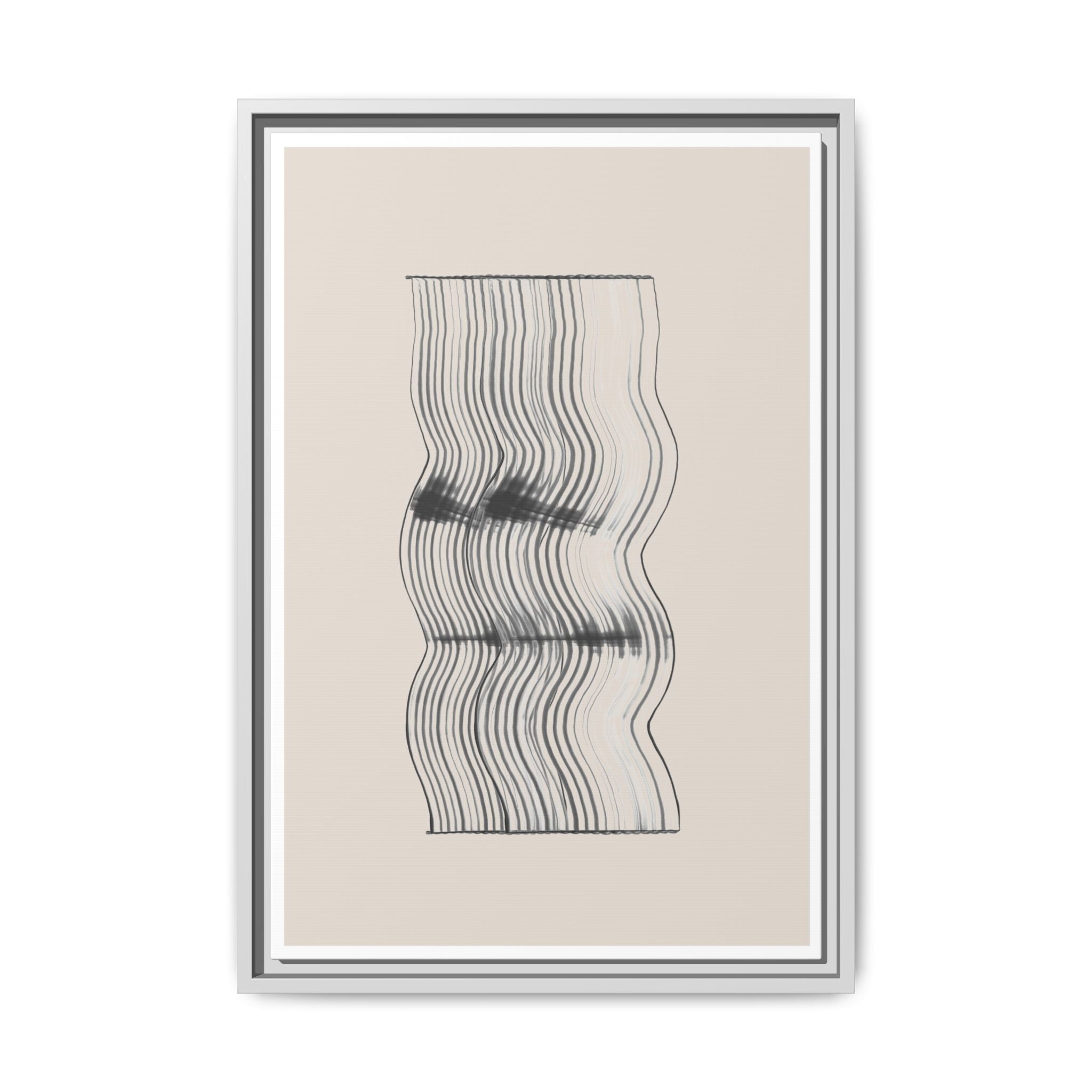 Velvet Ripple Linework Flow - Framed