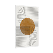 Amber Orbit Lines - Canvas