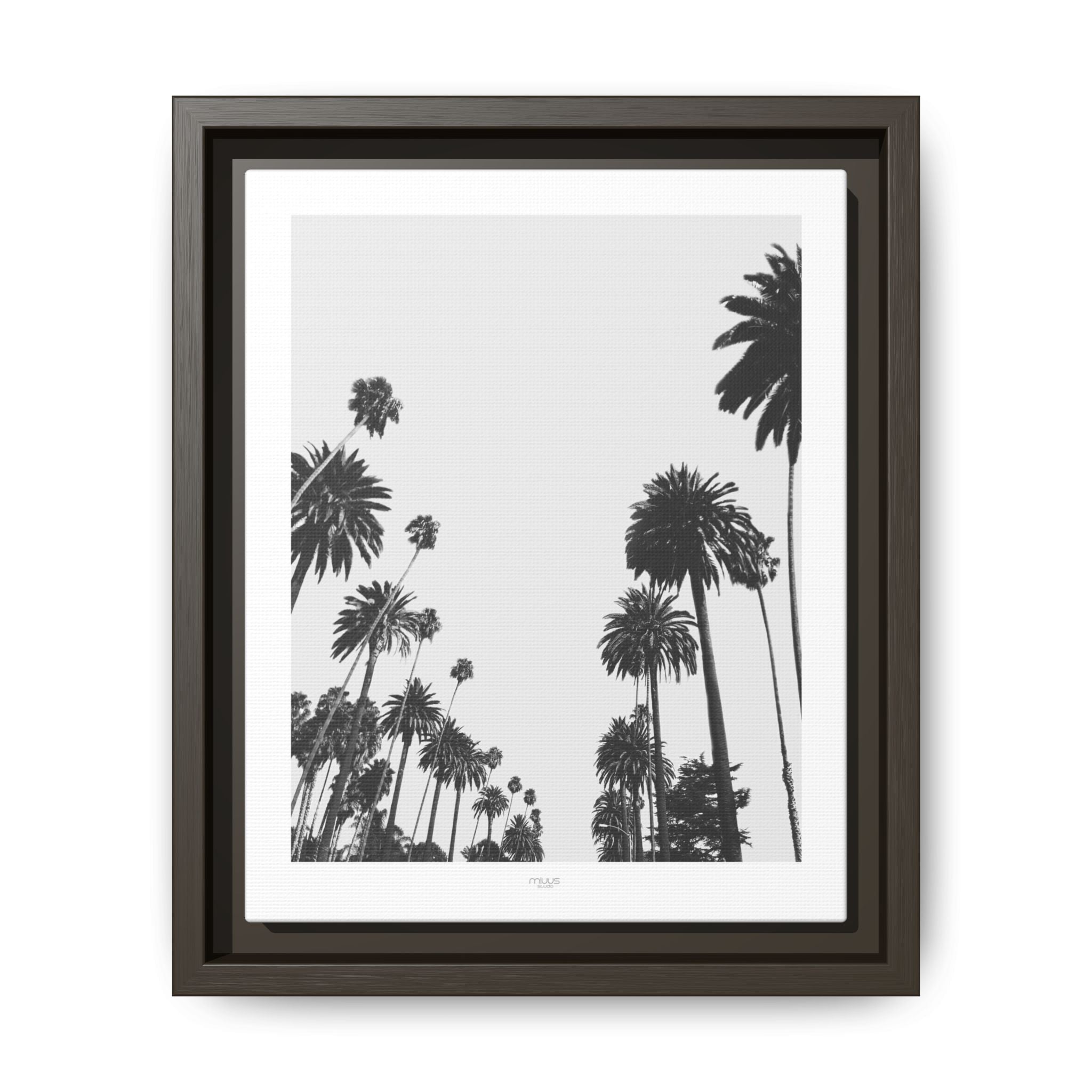 Midnight Palm Reverie - Framed
