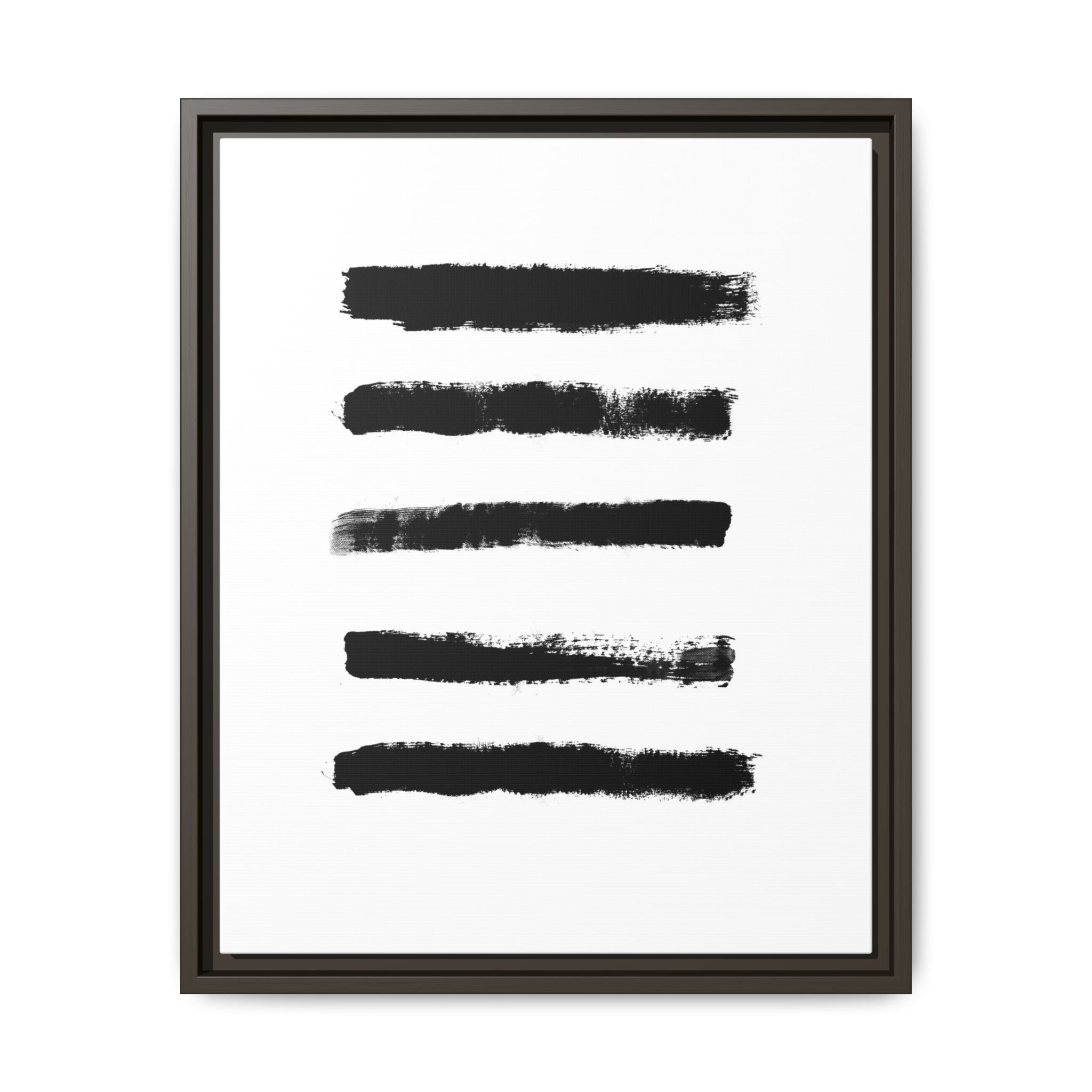 Obsidian Silence Strokes - Framed