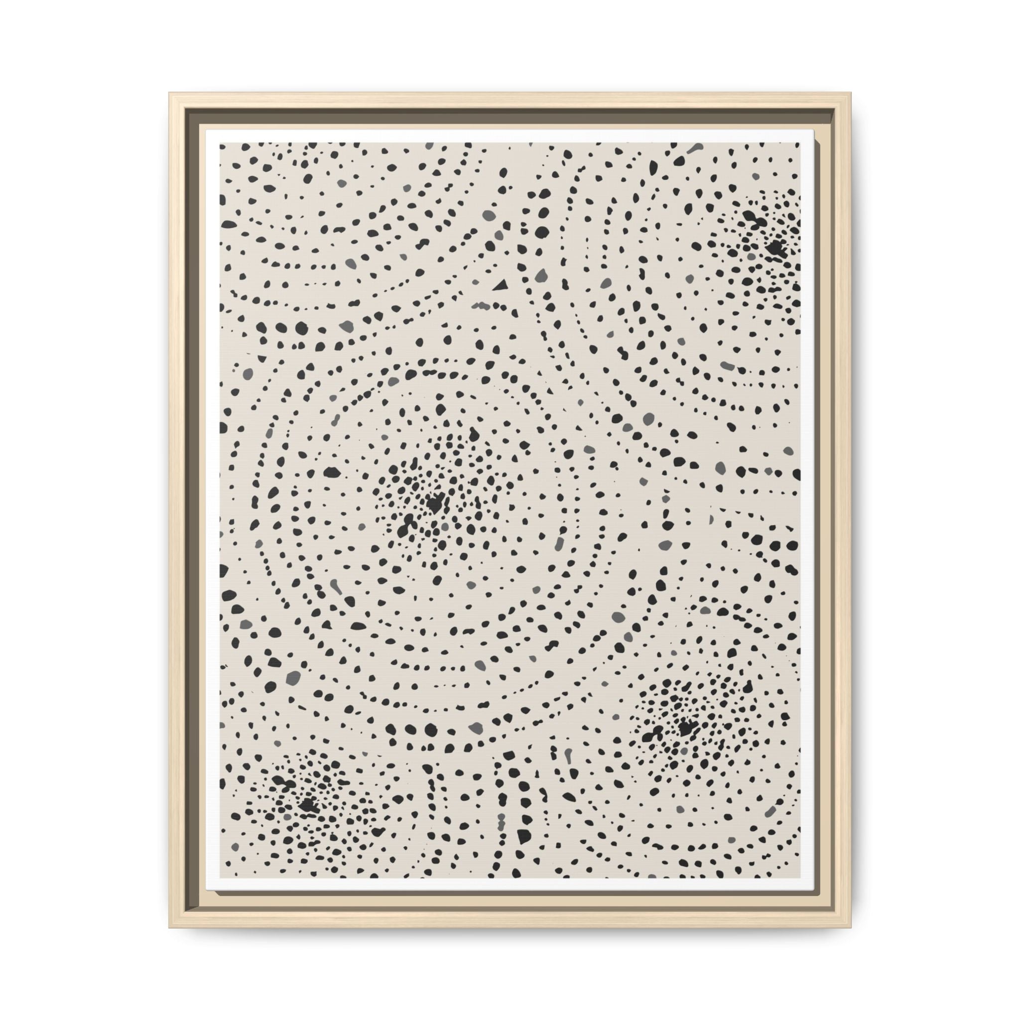 Celestial Pebble Drift Patterns - Framed
